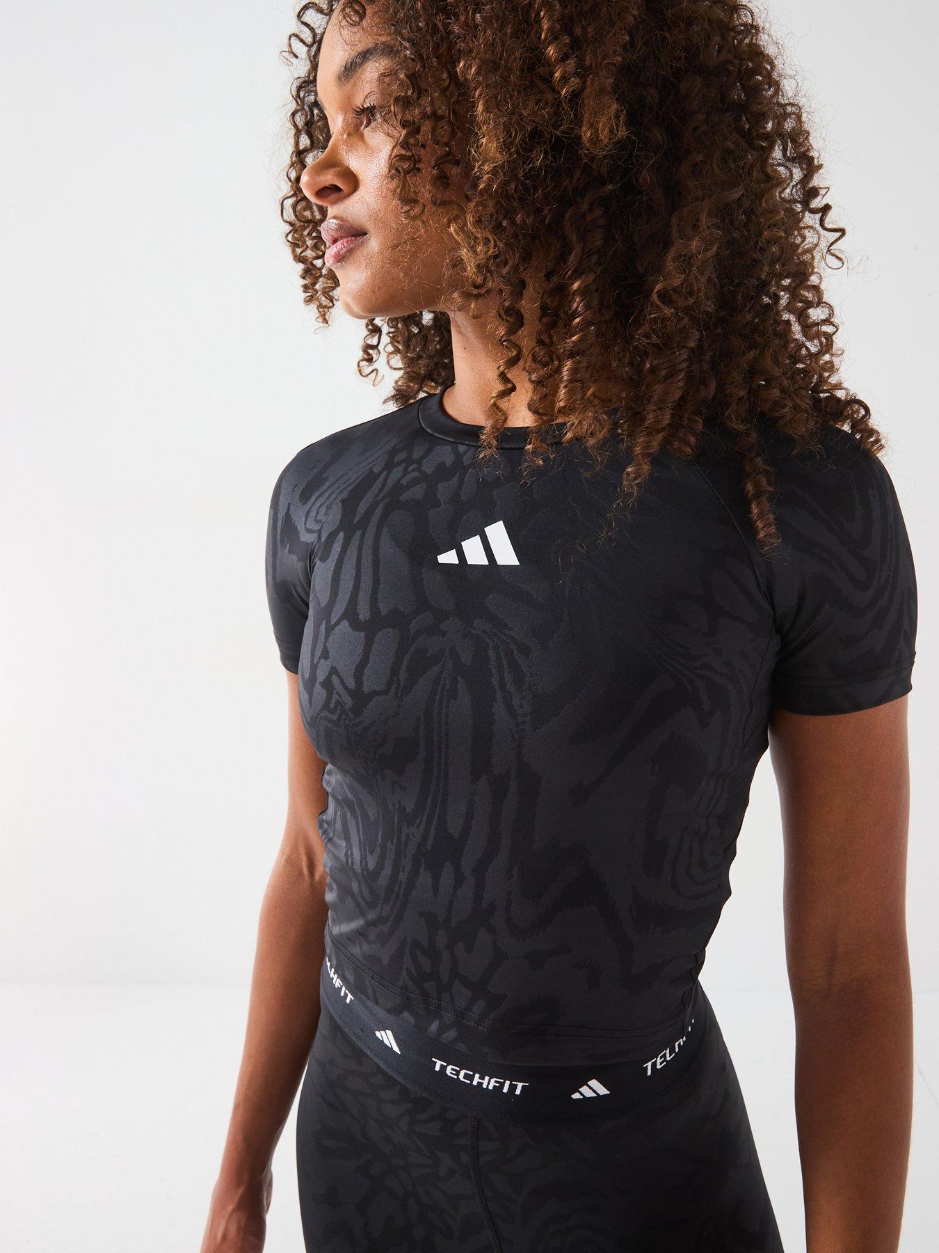 adidas-womens-training-tech-fit-printed-t-shirt-blackfront