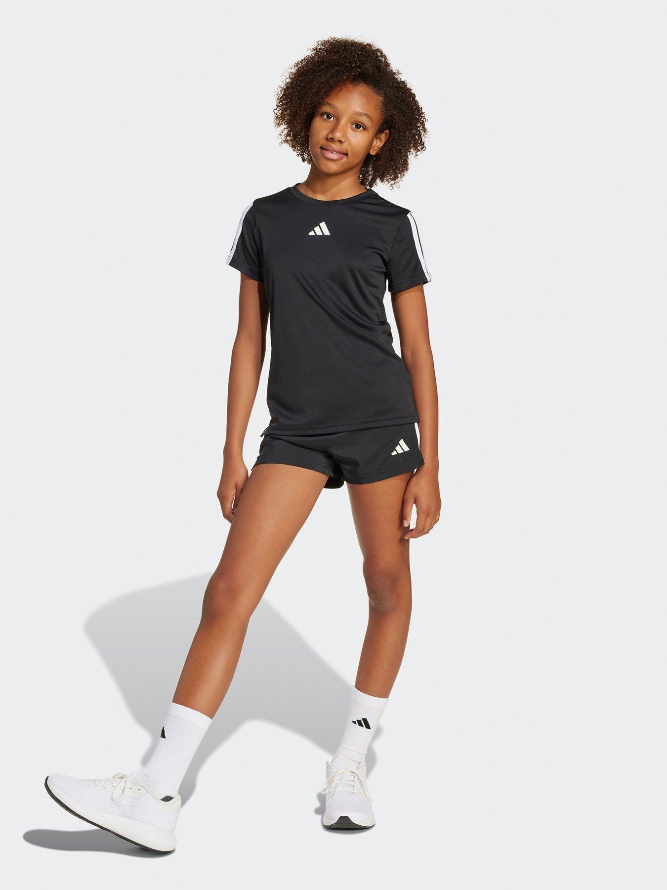 adidas-junior-girls-train-essentials-3-stripe-t-shirt-blackoutfit