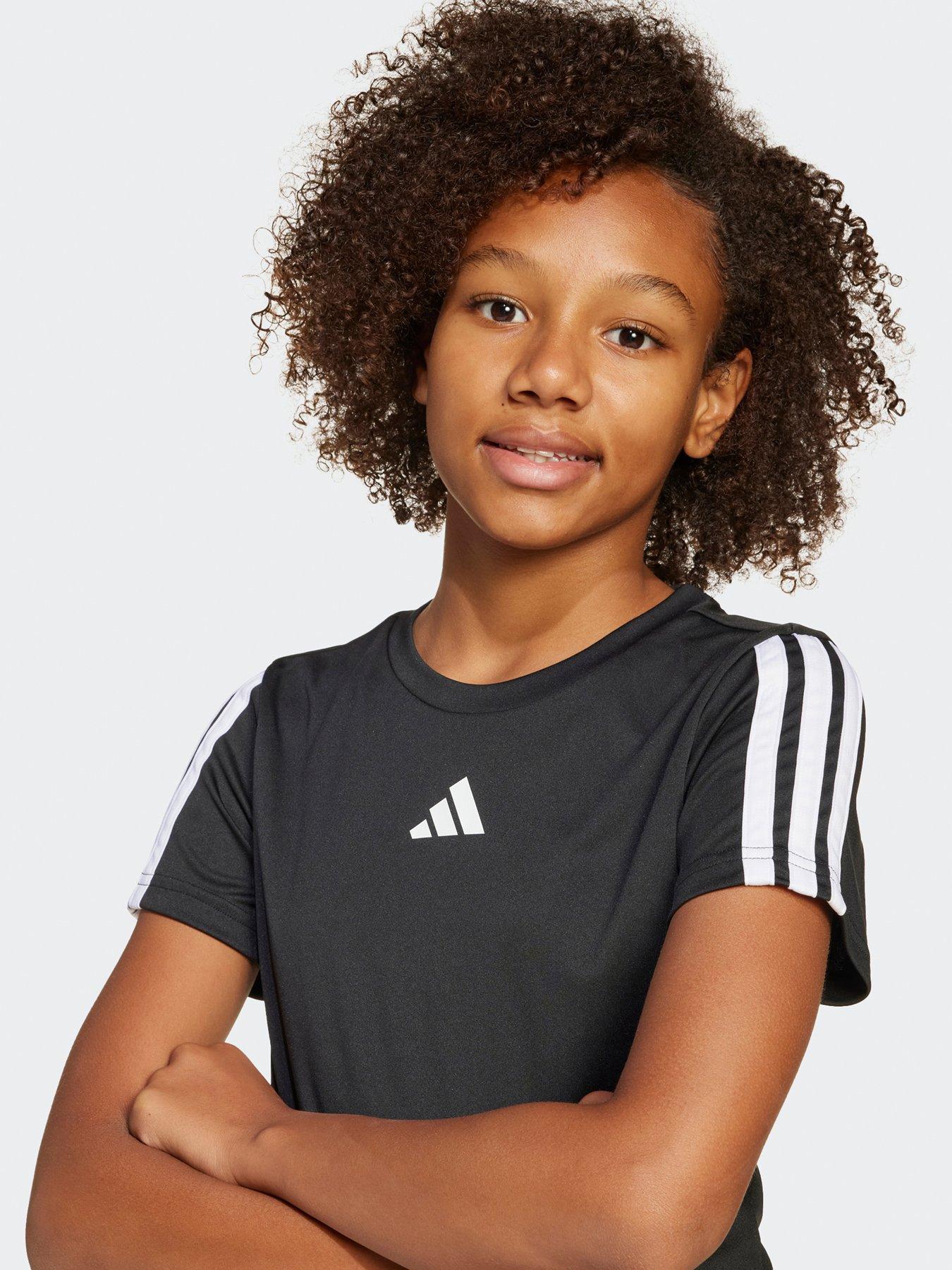 adidas-junior-girls-train-essentials-3-stripe-t-shirt-blackdetail