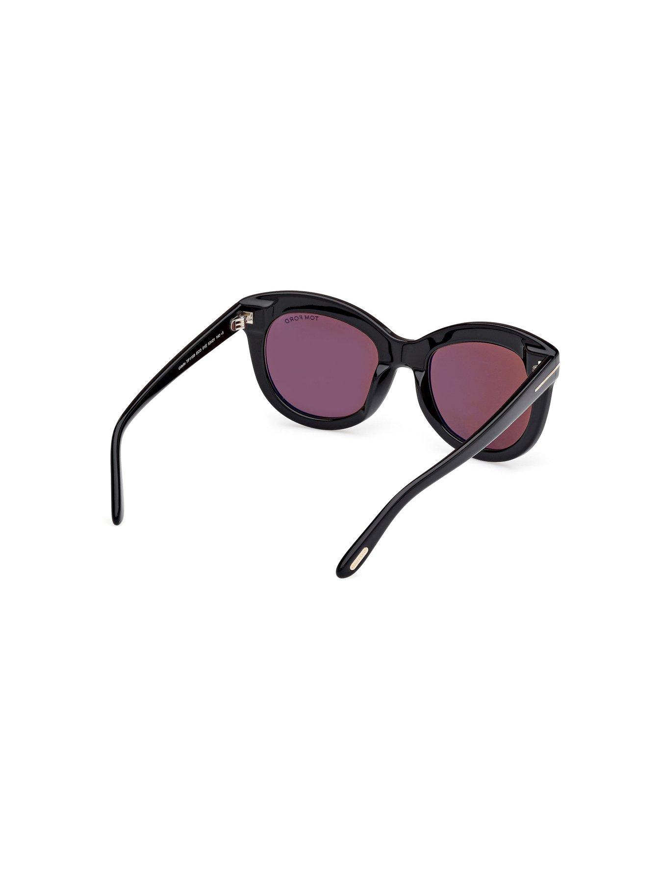 Image 3 of 4 of Tom Ford Odette Butterfly Sunglasses - Black