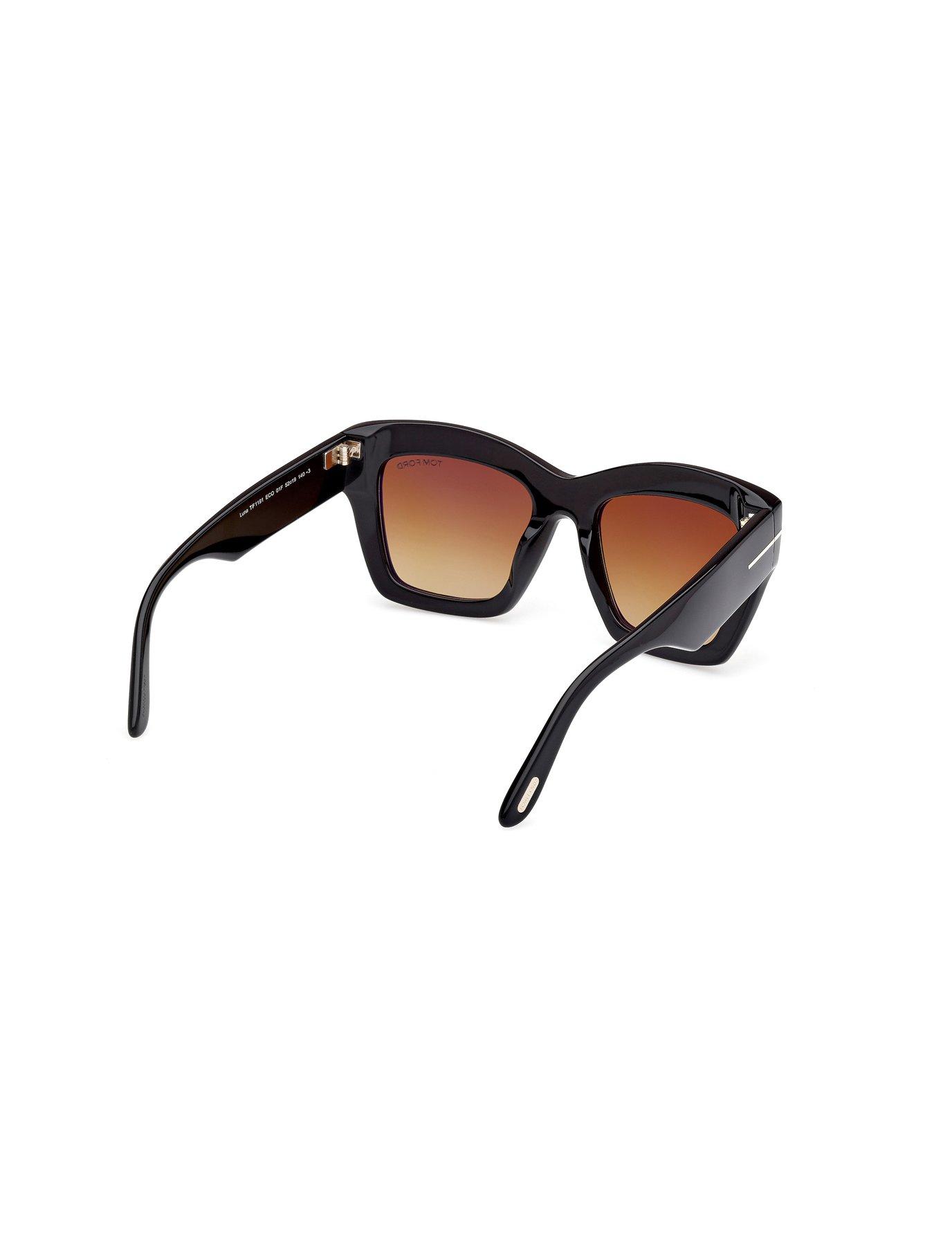Image 3 of 4 of Tom Ford Luna Butterfly Sunglasses - Shiny Black