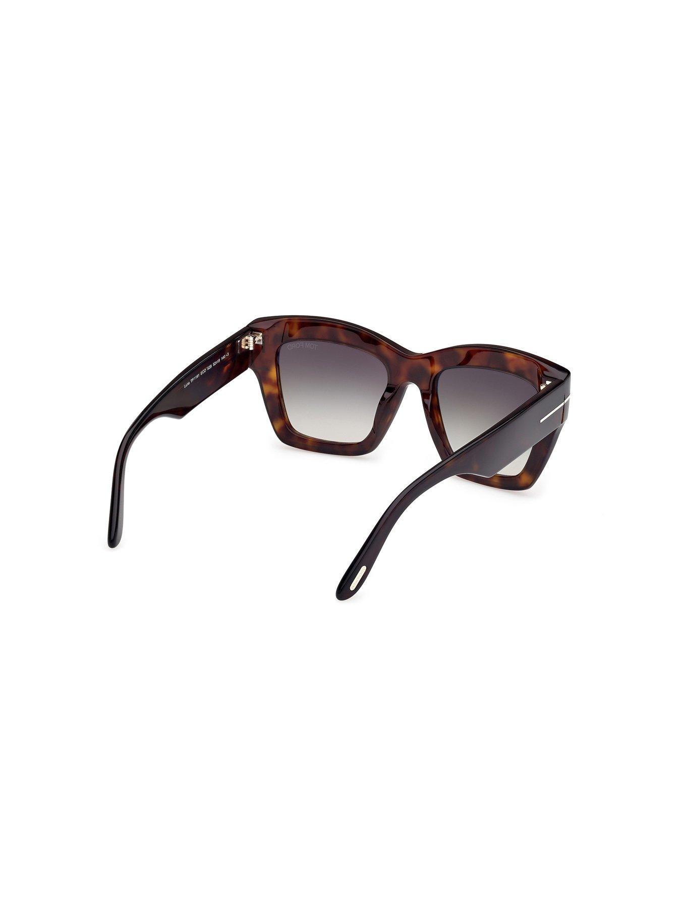 Image 3 of 4 of Tom Ford Luna Butterfly Sunglasses - Dark Havana