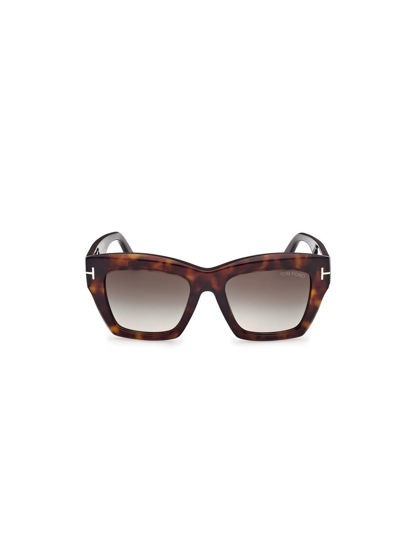 Image 4 of 4 of Tom Ford Luna Butterfly Sunglasses - Dark Havana