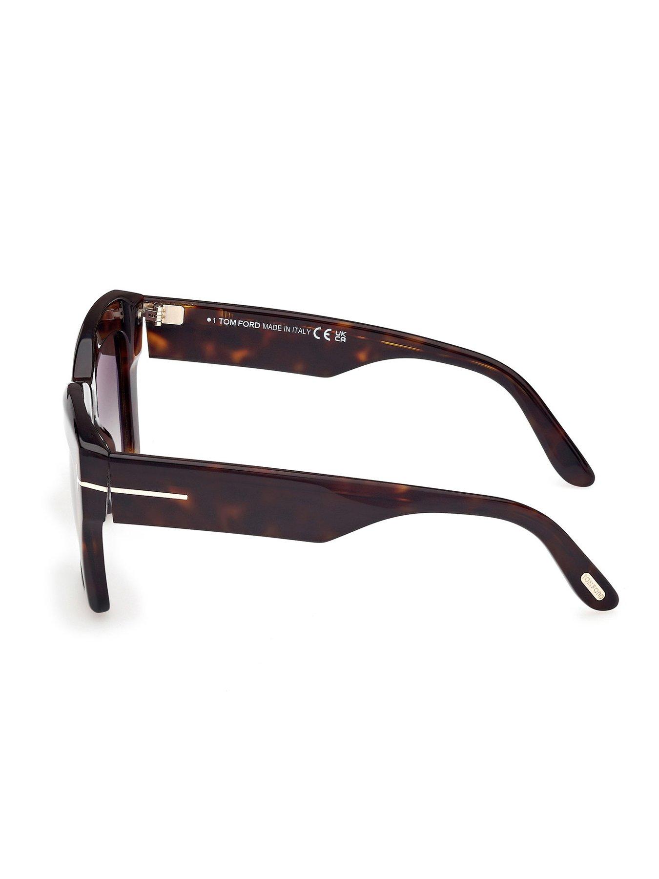 Image 5 of 6 of Tom Ford Luna Butterfly Sunglasses - Dark Havana