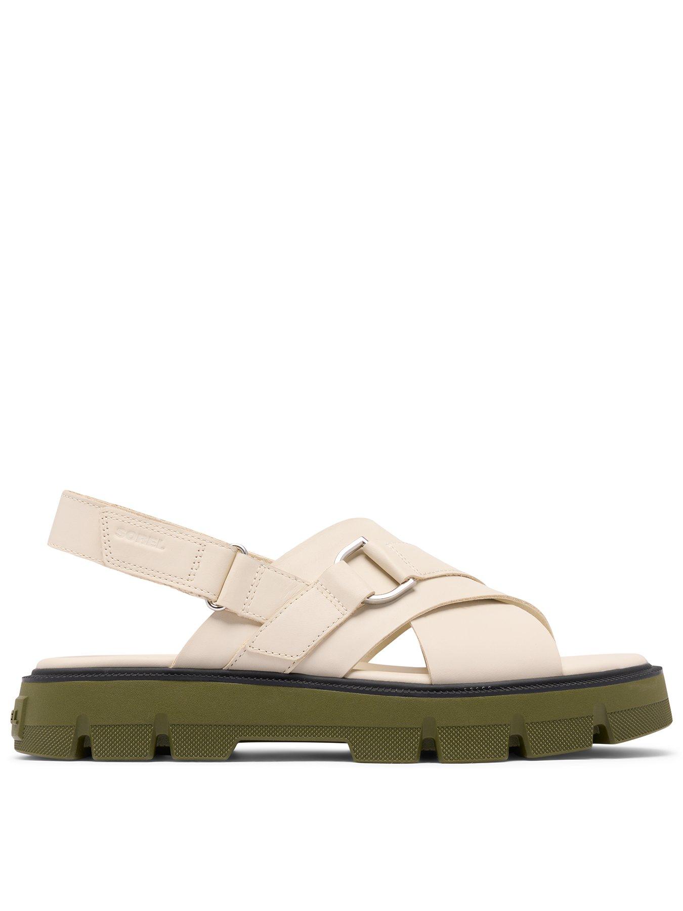 SOREL Womens Rein CB Crisscross Sandal - Cream