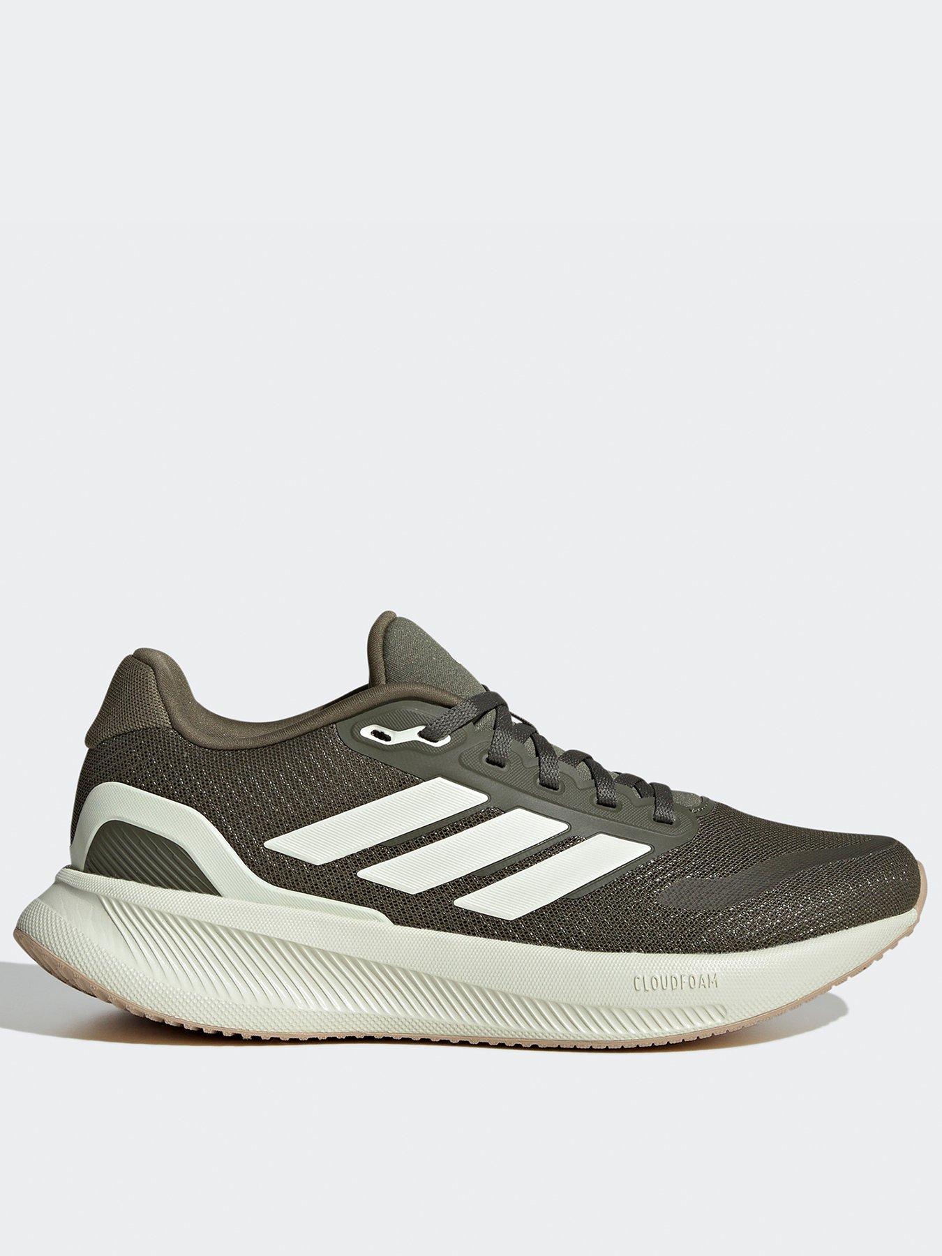 adidas Womens Running Runfalcon 5 Trainers - Olive Strata/Ivory/Cloud White