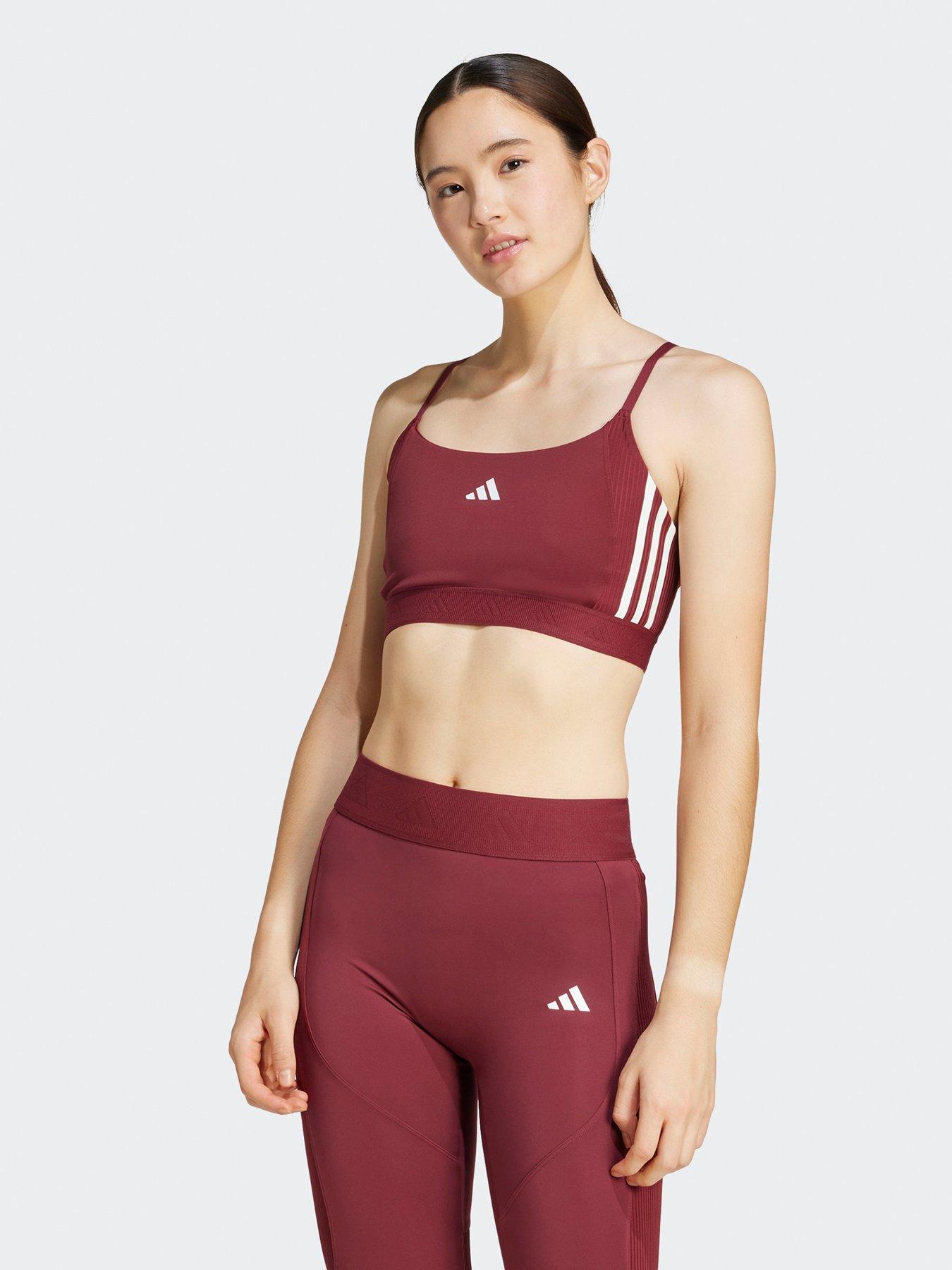 adidas-womens-training-low-support-hyperglam-sports-bra-burgundy-red