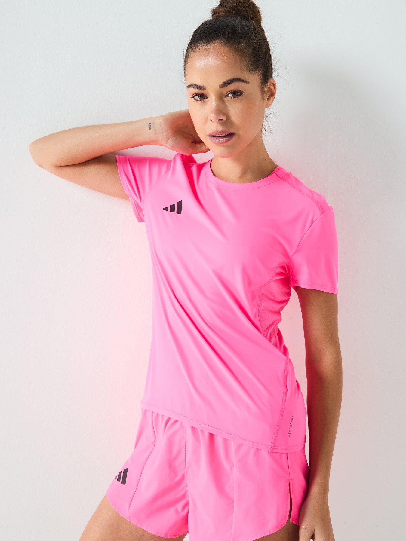 Image 4 of 6 of adidas Womens Running Adizero T-Shirt - Pink