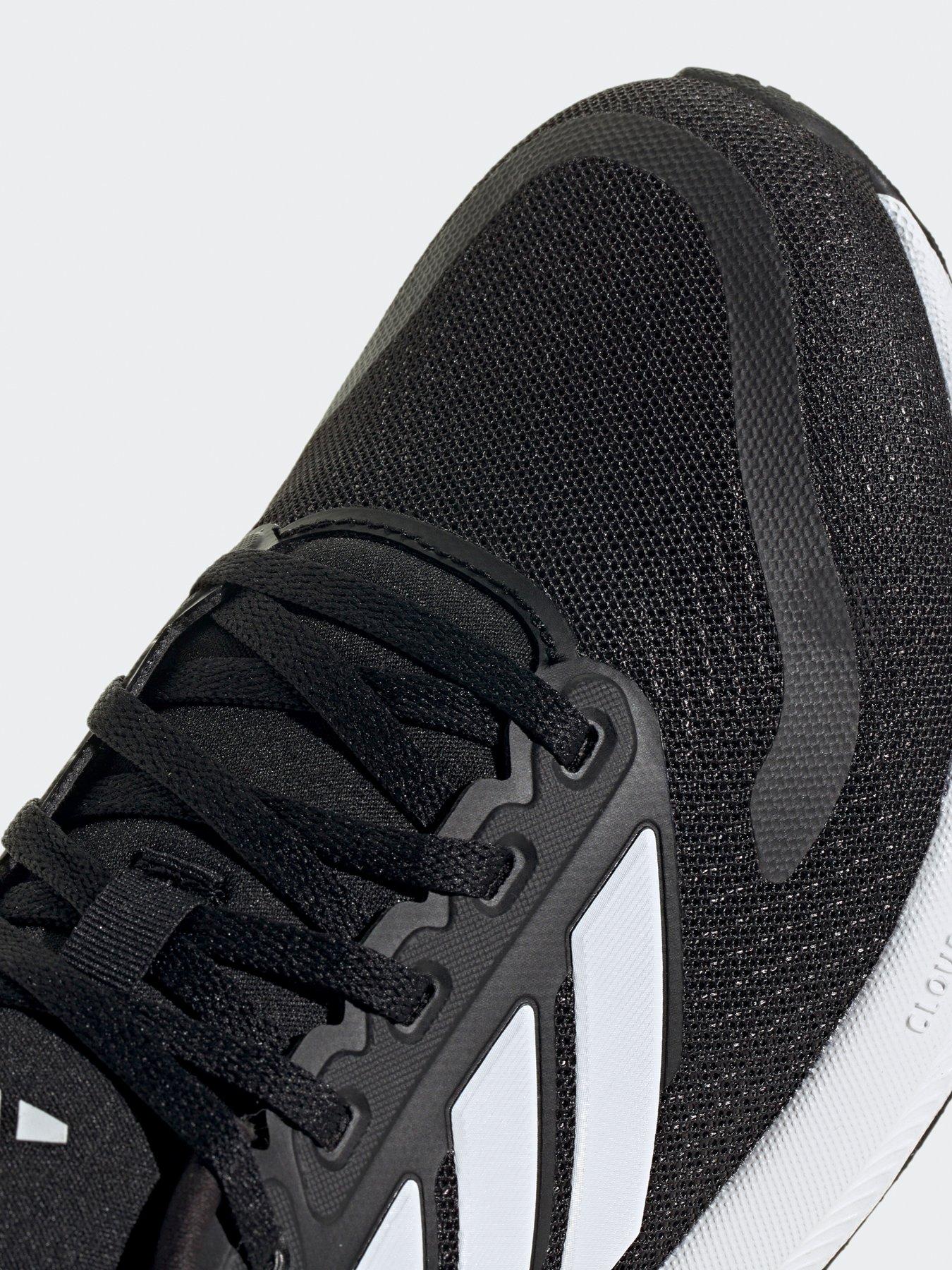 Image 6 of 7 of adidas Womens Running Runfalcon 5 Wide Fit Trainers - Black/White