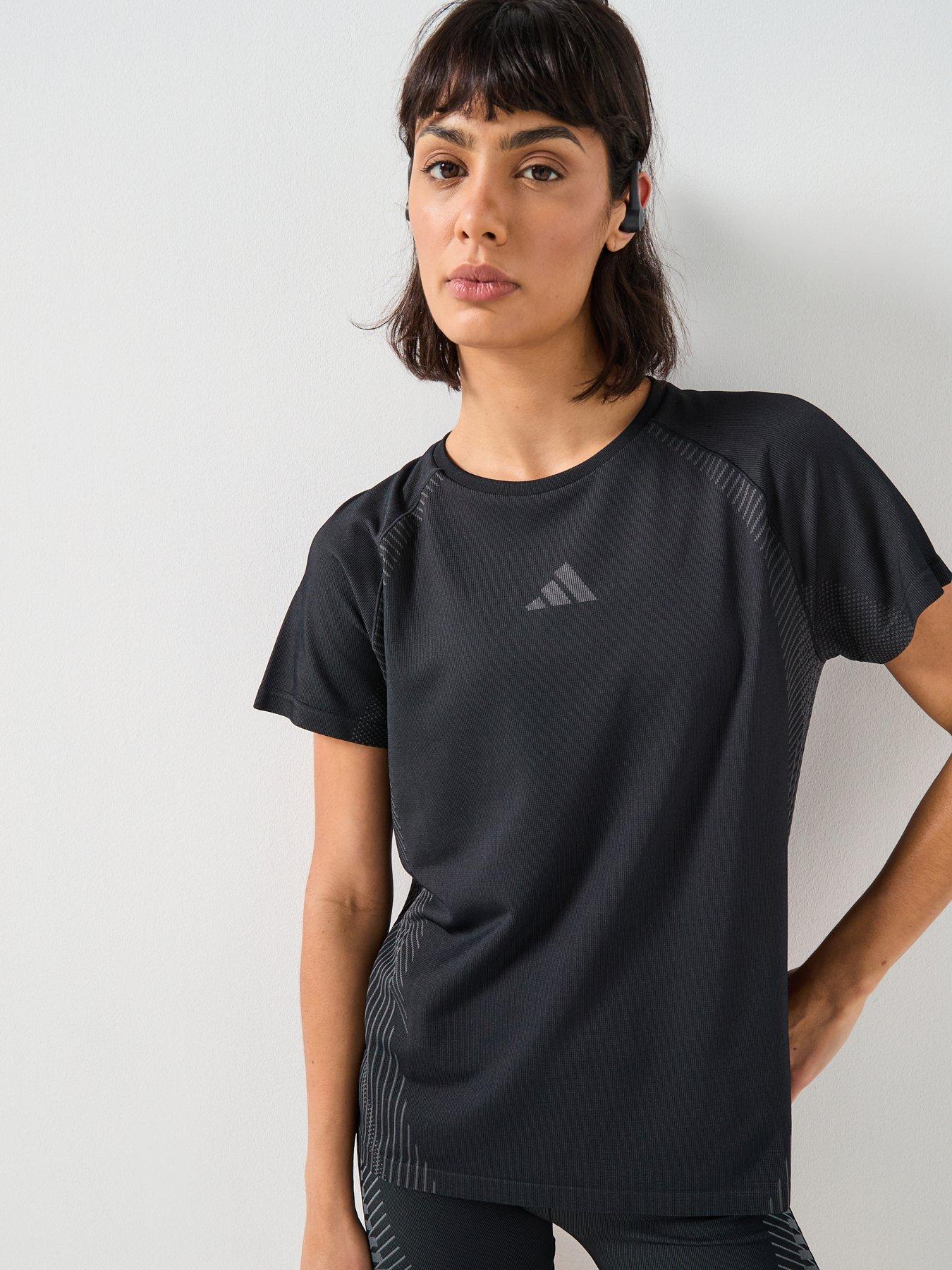 Image 1 of 6 of adidas Womens Training Seamless T-Shirt - Black