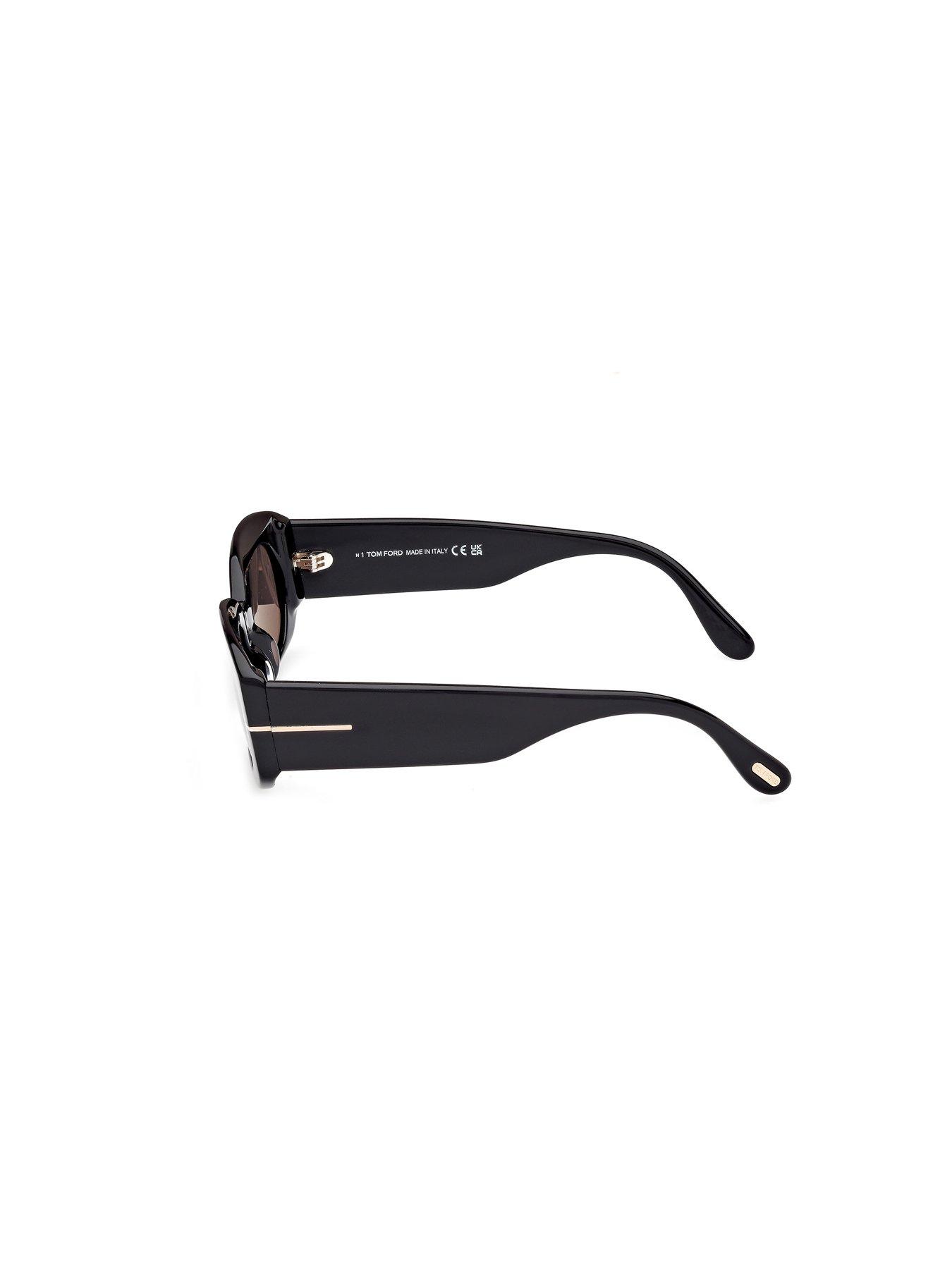 Image 2 of 4 of Tom Ford Cielle Oval Sunglasses - Black