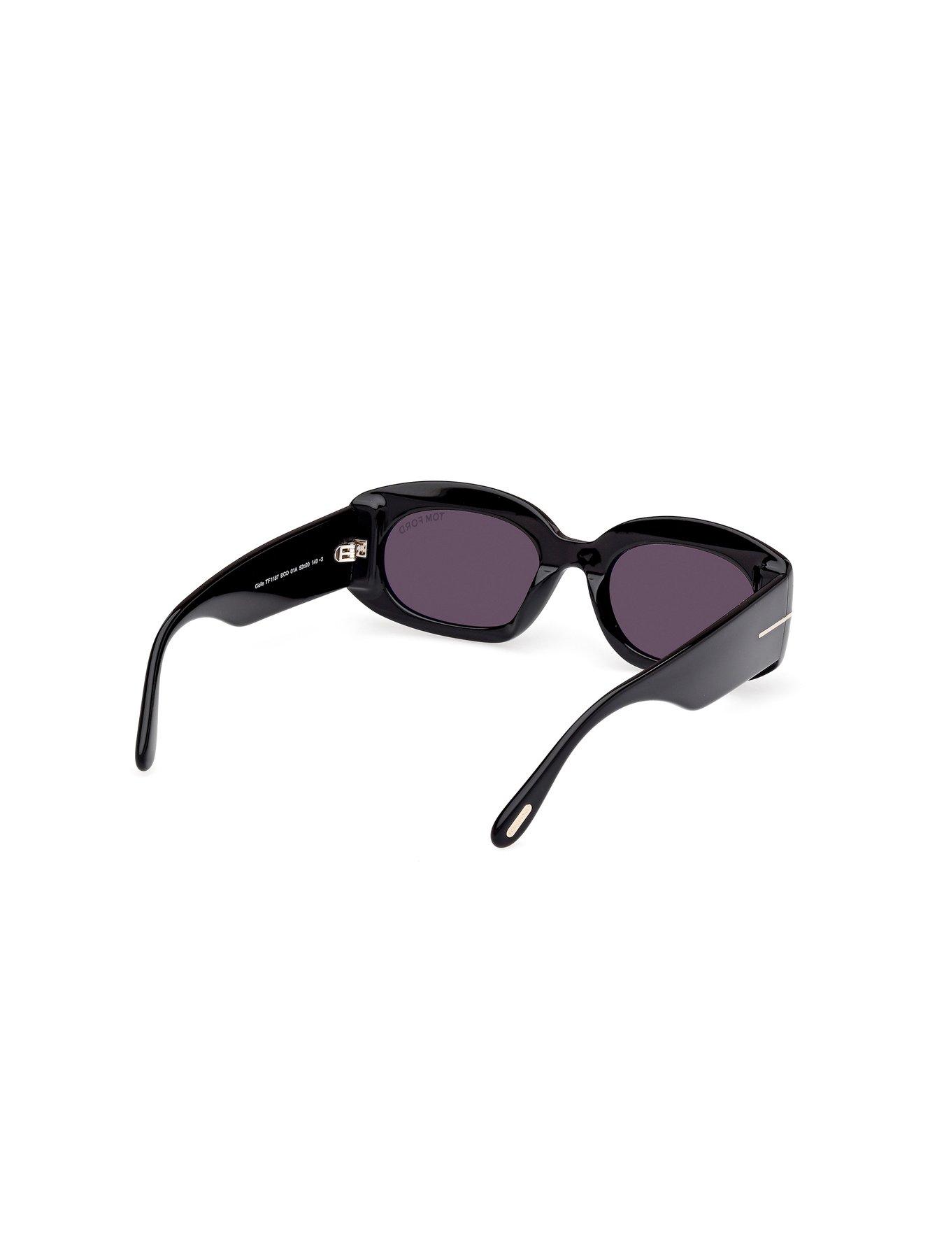 Image 3 of 4 of Tom Ford Cielle Oval Sunglasses - Black