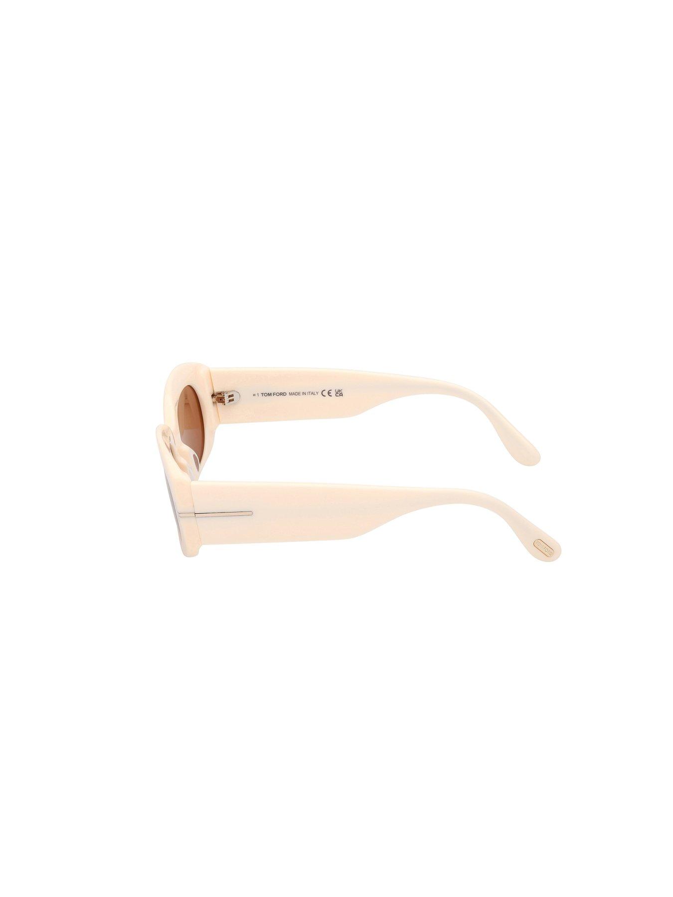 Image 2 of 4 of Tom Ford Cielle Oval Sunglasses - Ivory