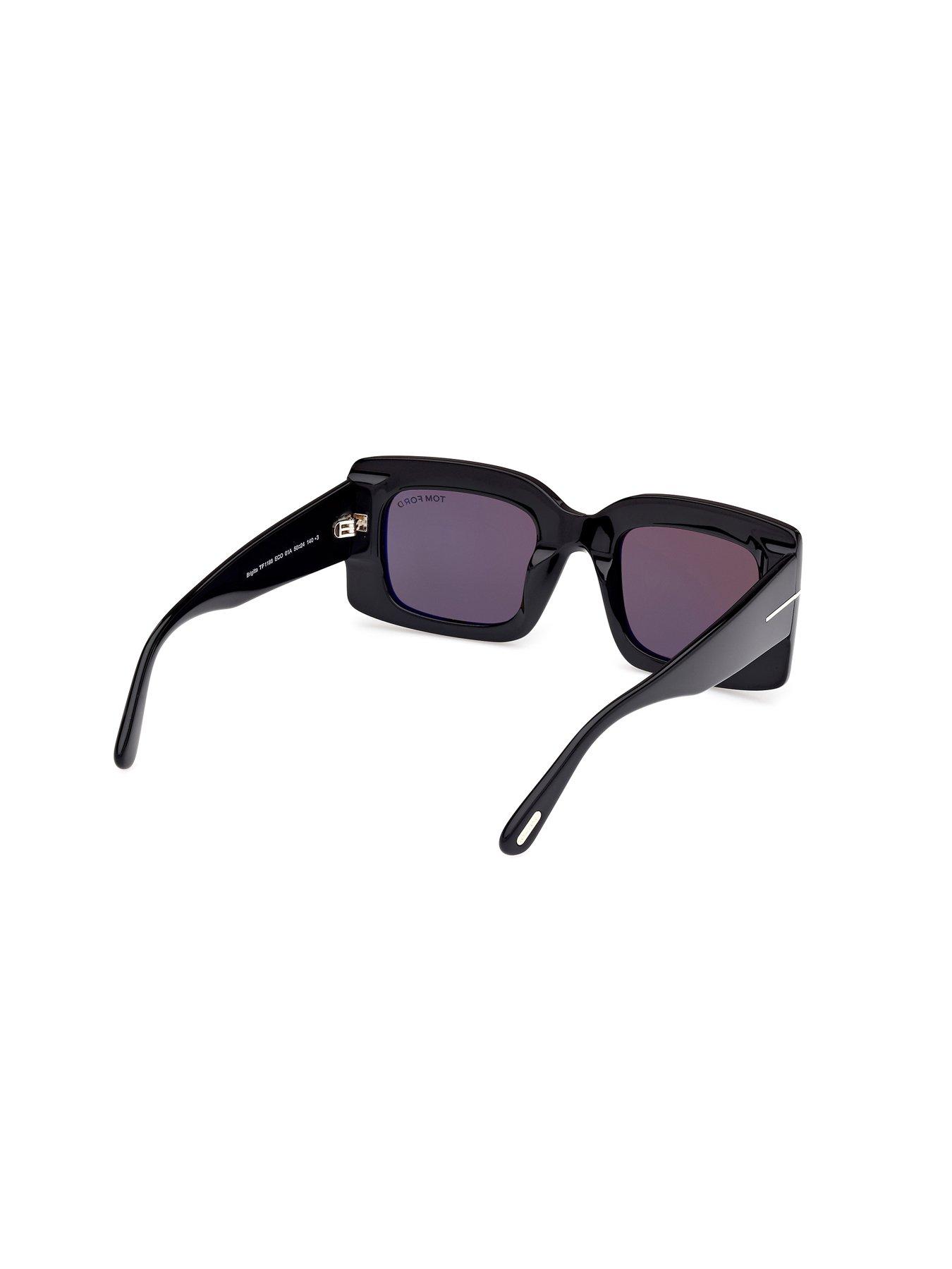 Image 3 of 4 of Tom Ford Brigitta Rectangular Sunglasses - Shiny Black