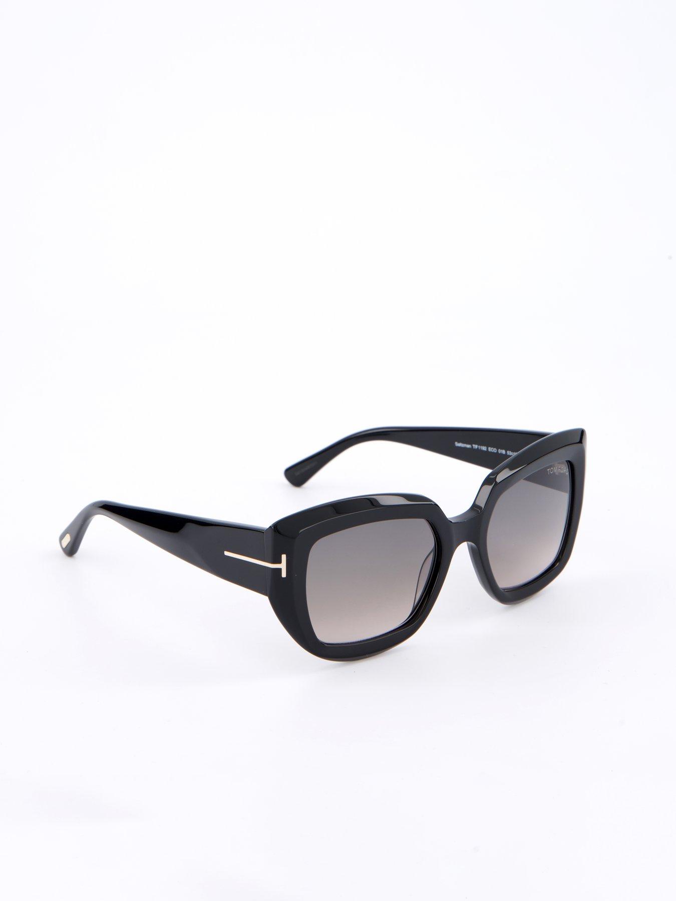 Image 2 of 5 of Tom Ford Saltzman Butterfly Sunglasses - Shiny Black