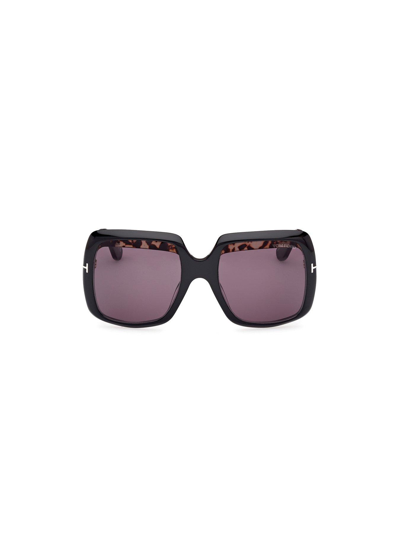 Image 4 of 4 of Tom Ford Aurora Square Sunglasses - Shiny Black