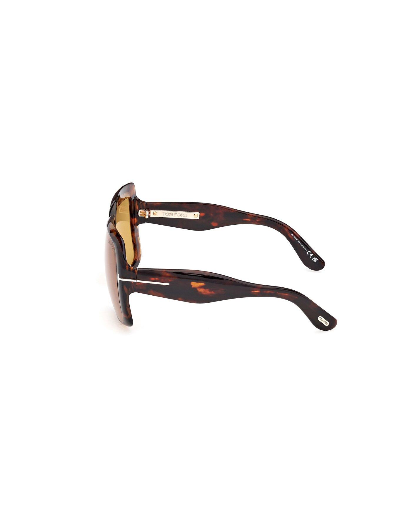 Image 2 of 4 of Tom Ford Aurora Square Sunglasses - Dark Havana