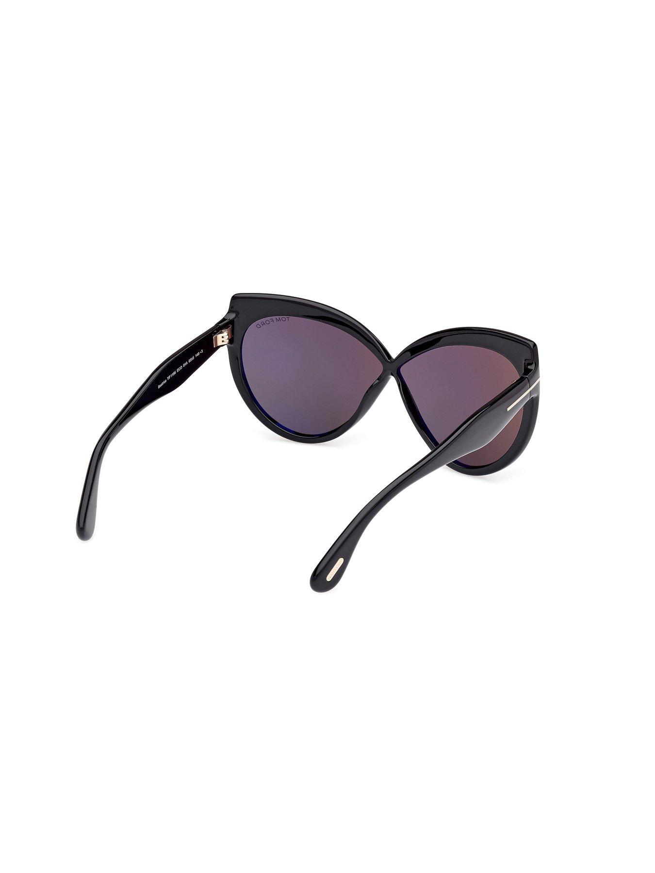 Image 3 of 4 of Tom Ford Beatrice Butterfly Sunglasses - Shiny Black