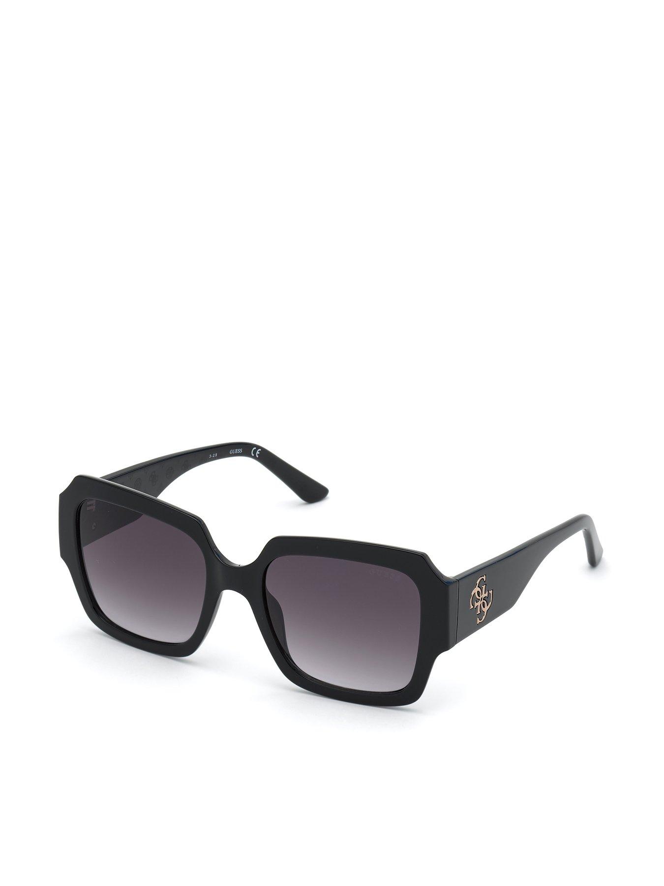 Image 2 of 6 of Guess Square Large Logo Sunglasses - Black