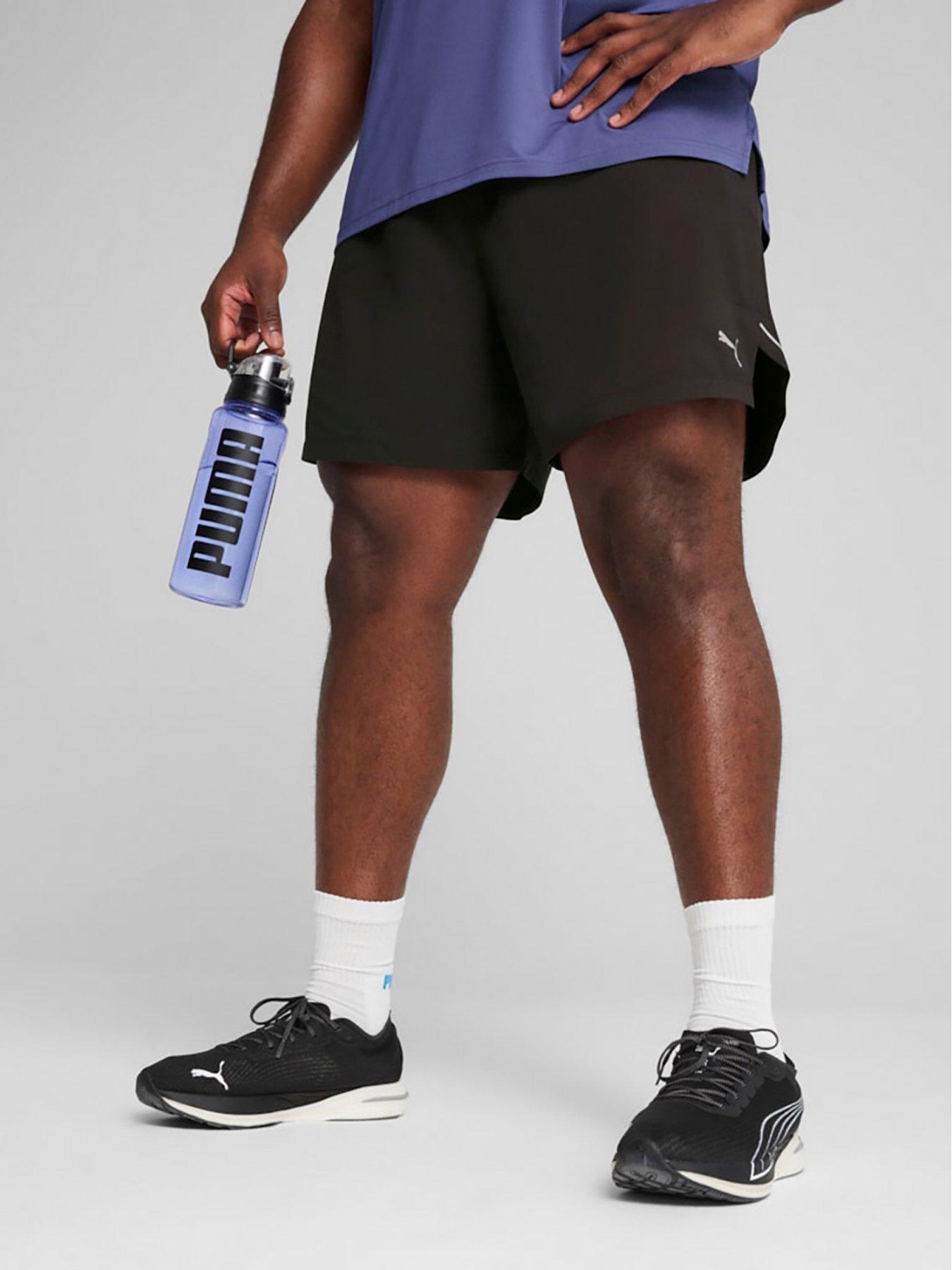 Image 3 of 6 of Puma Men's Running Ultraweave 5 Inch Shorts - Black/Glowing Red