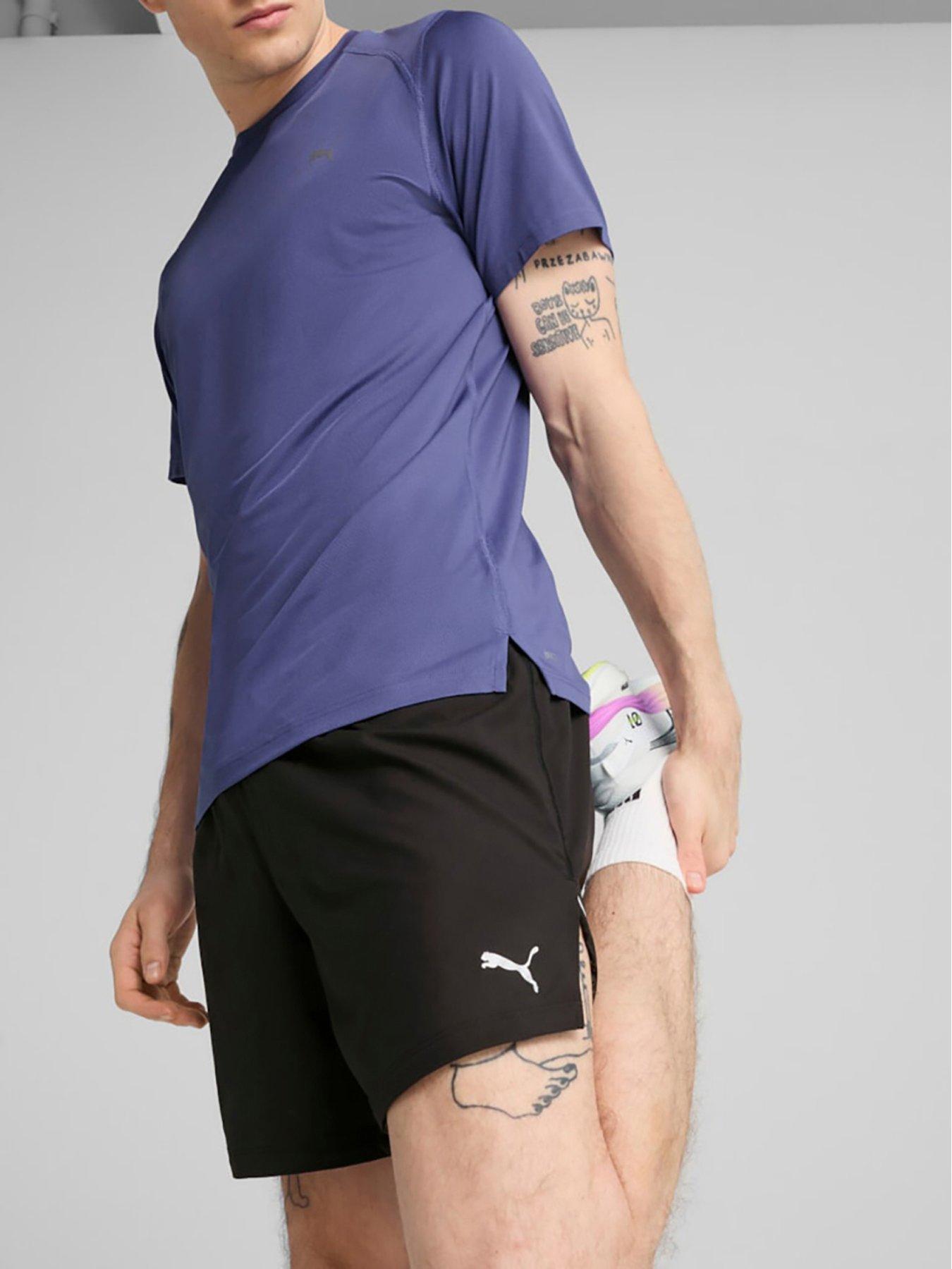 Image 4 of 6 of Puma Men's Running Ultraweave 5 Inch Shorts - Black/Glowing Red