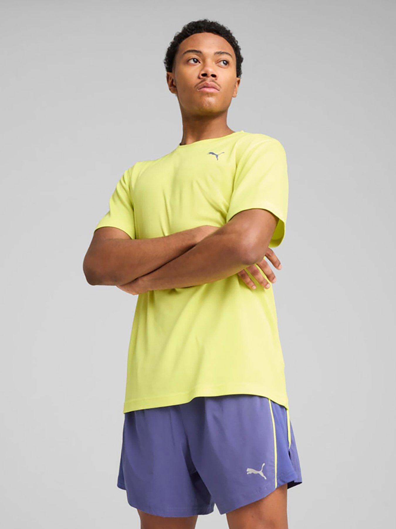 undefined Mens Running Graphics Faster T-Shirt - Yellow