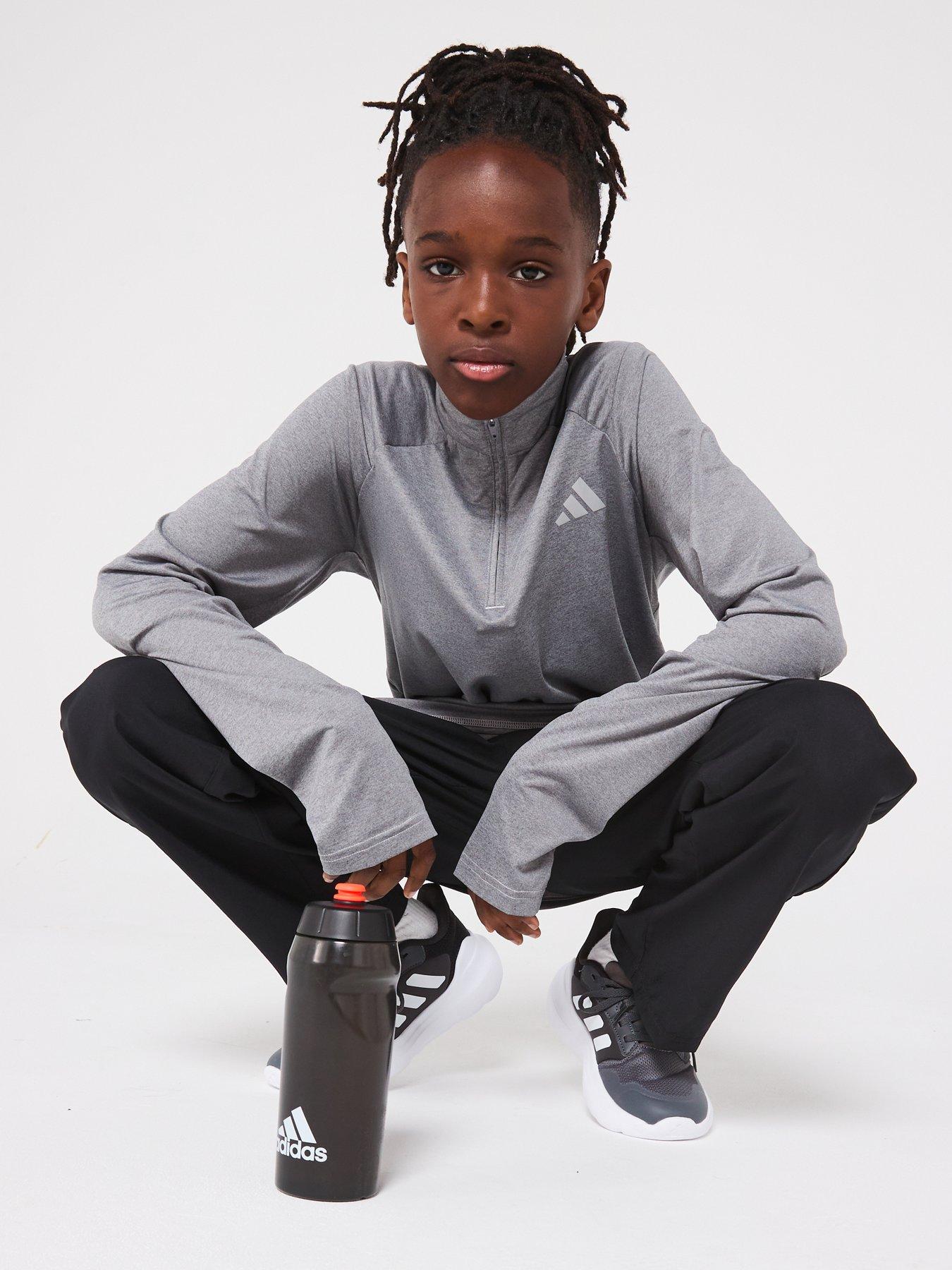 Image 5 of 6 of adidas Junior Boys Training Half Zip Top - Grey/Reflective Silver