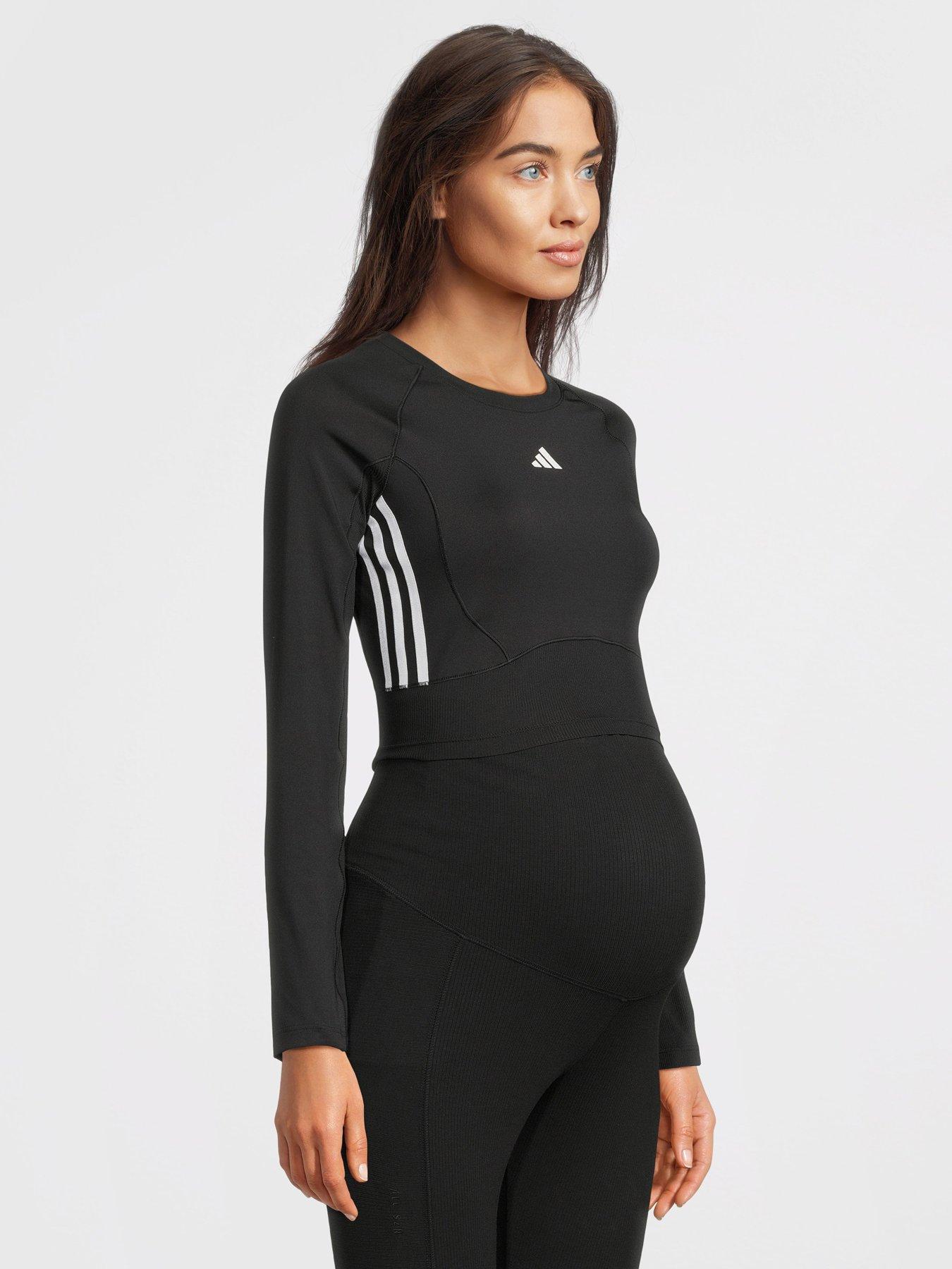 adidas-womens-training-maternity-mix-long-sleeve-crop-top-black