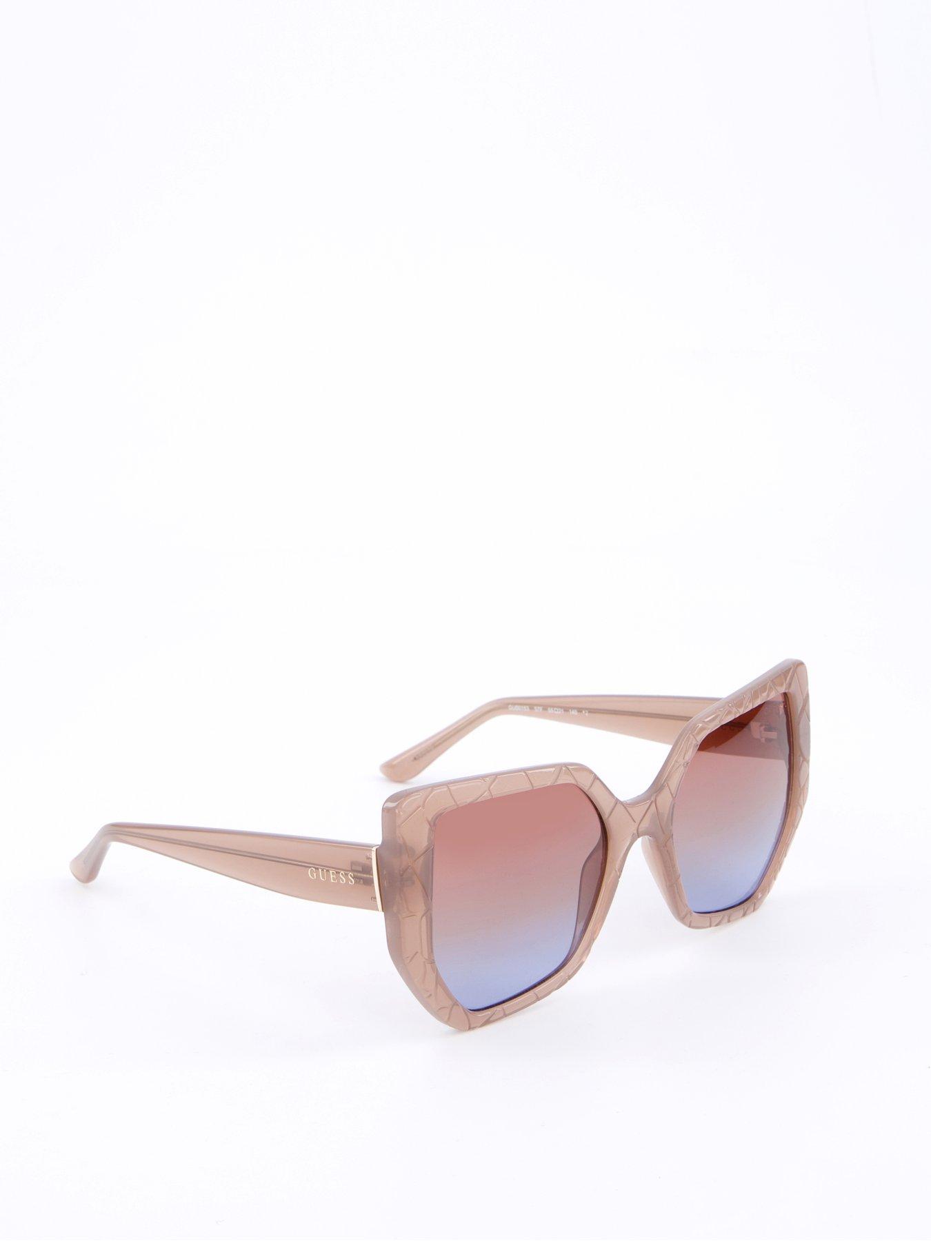 Image 2 of 5 of Guess Geometric Oversized Sunglasses - Pink