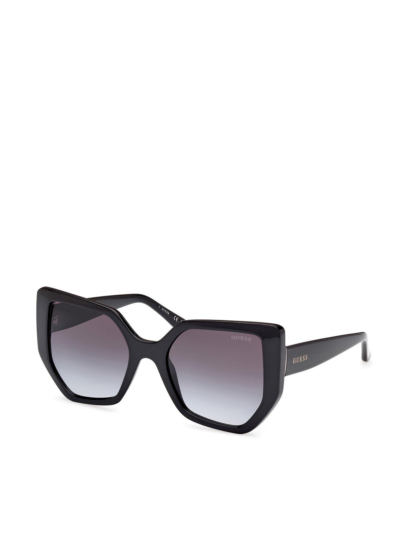 Guess Geometric Oversized Sunglasses - Black