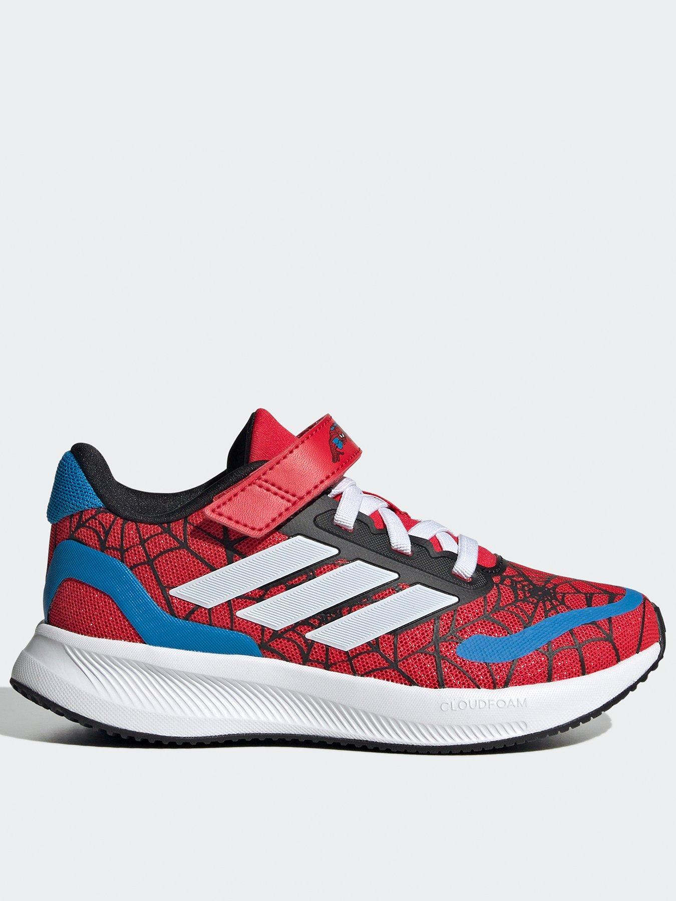 adidas-boys-kids-runfalcon-spider-man-trainers-red