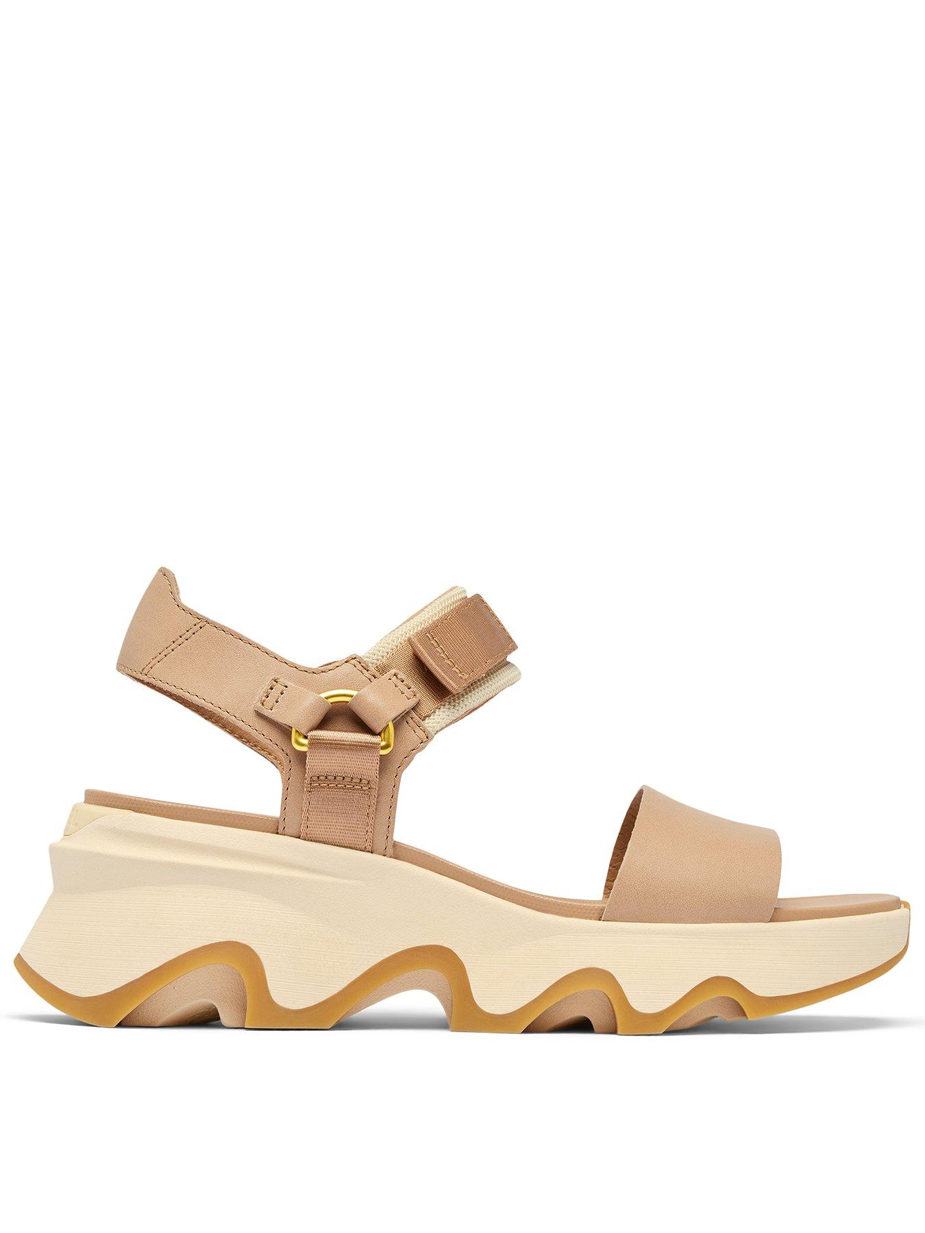 Image 1 of 7 of SOREL Womens Kinetic Impact Y-Strap High Sandal - Beige