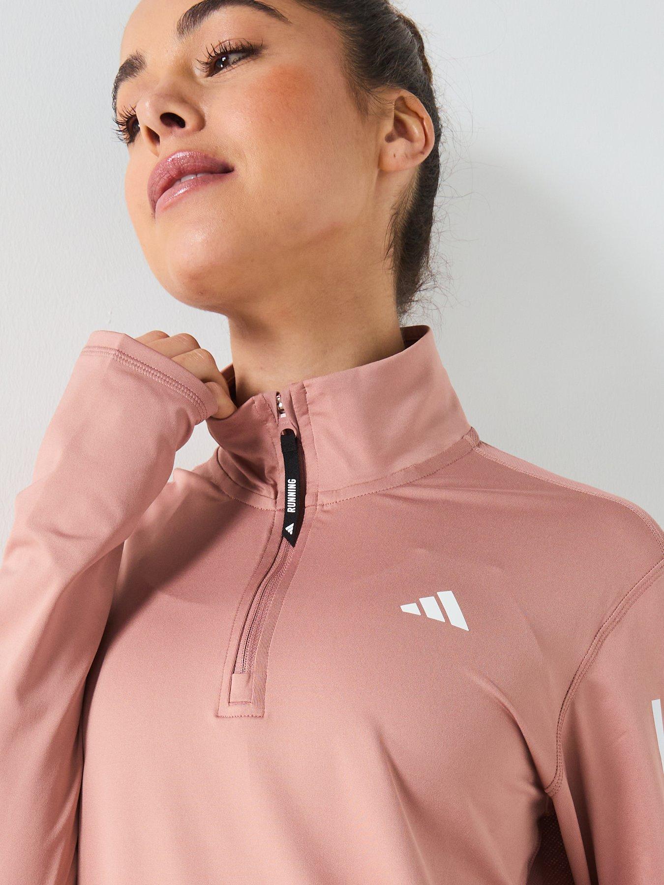 adidas-womens-running-own-the-run-12-zip-top-pinkoutfit