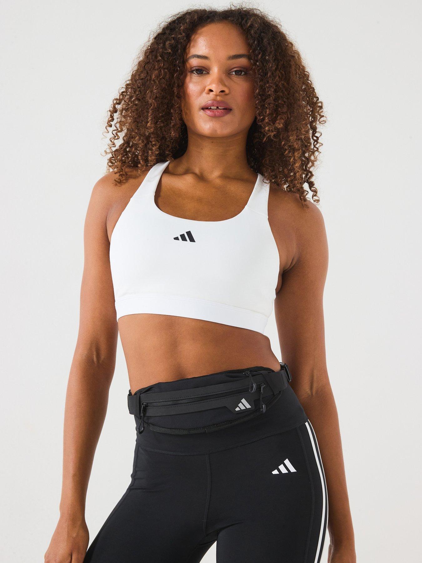 adidas Womens Training High Support Sports Bra - White