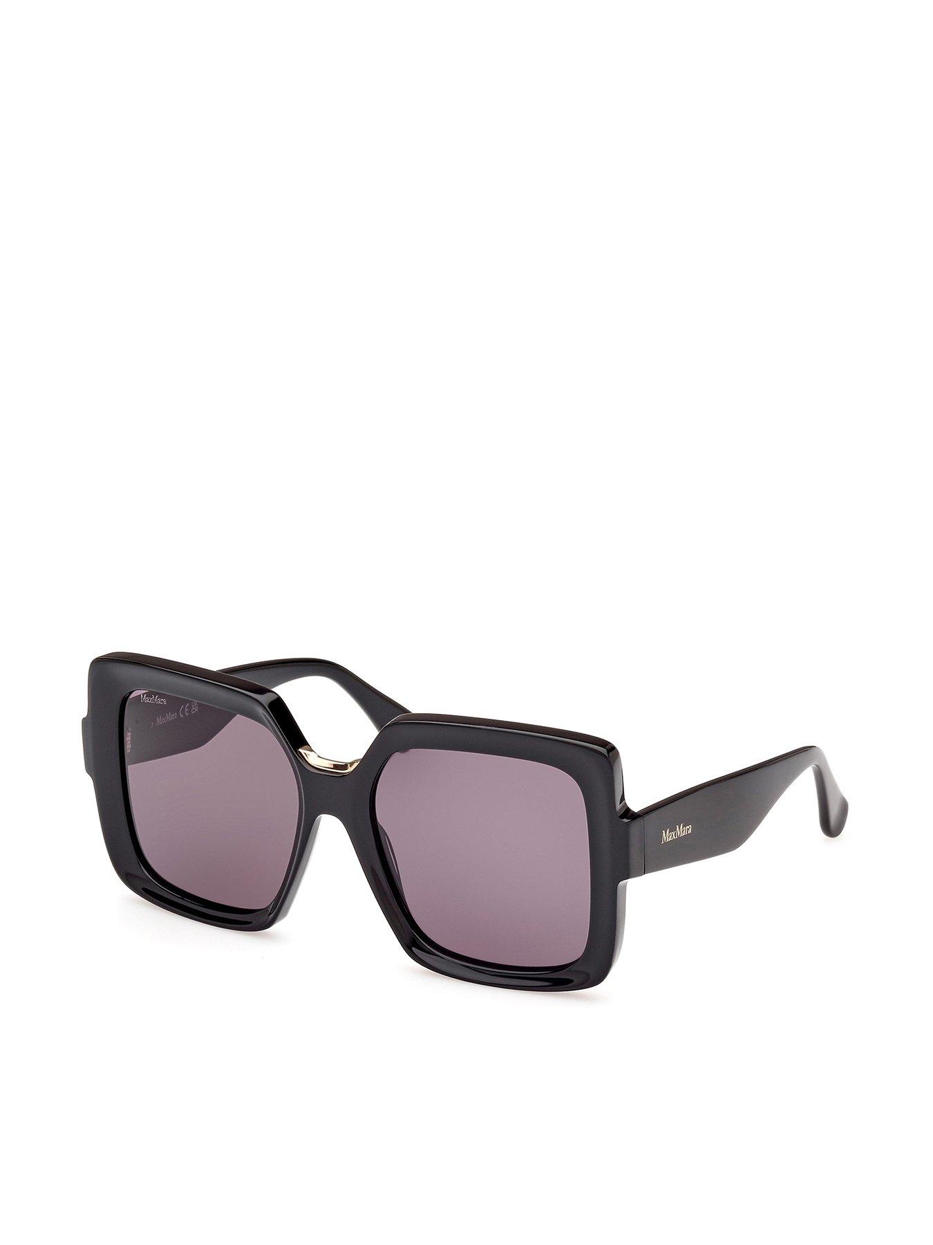 undefined Ernest Square Large Sunglasses - Shiny - Black