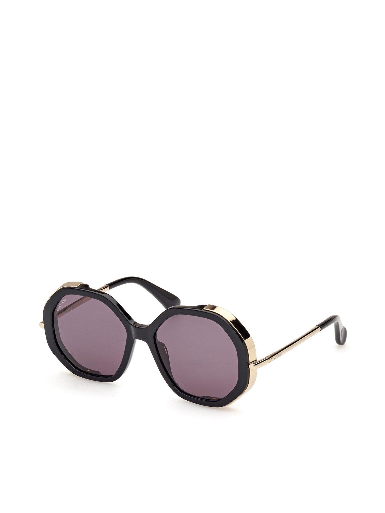 undefined Liz Geometric Large Sunglasses - Black