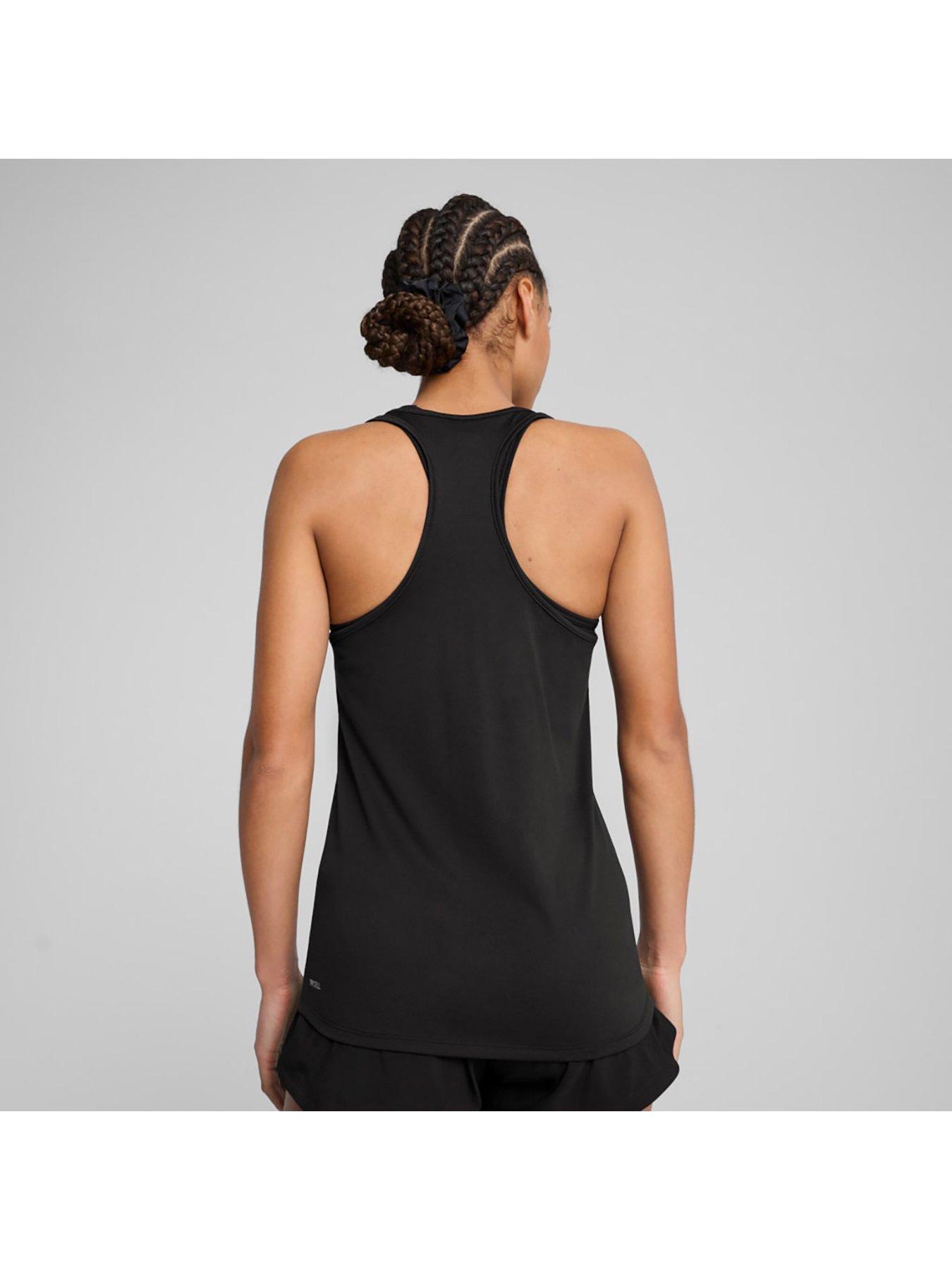 Image 2 of 5 of Puma Womens Training Essential Racerback Tank - Black