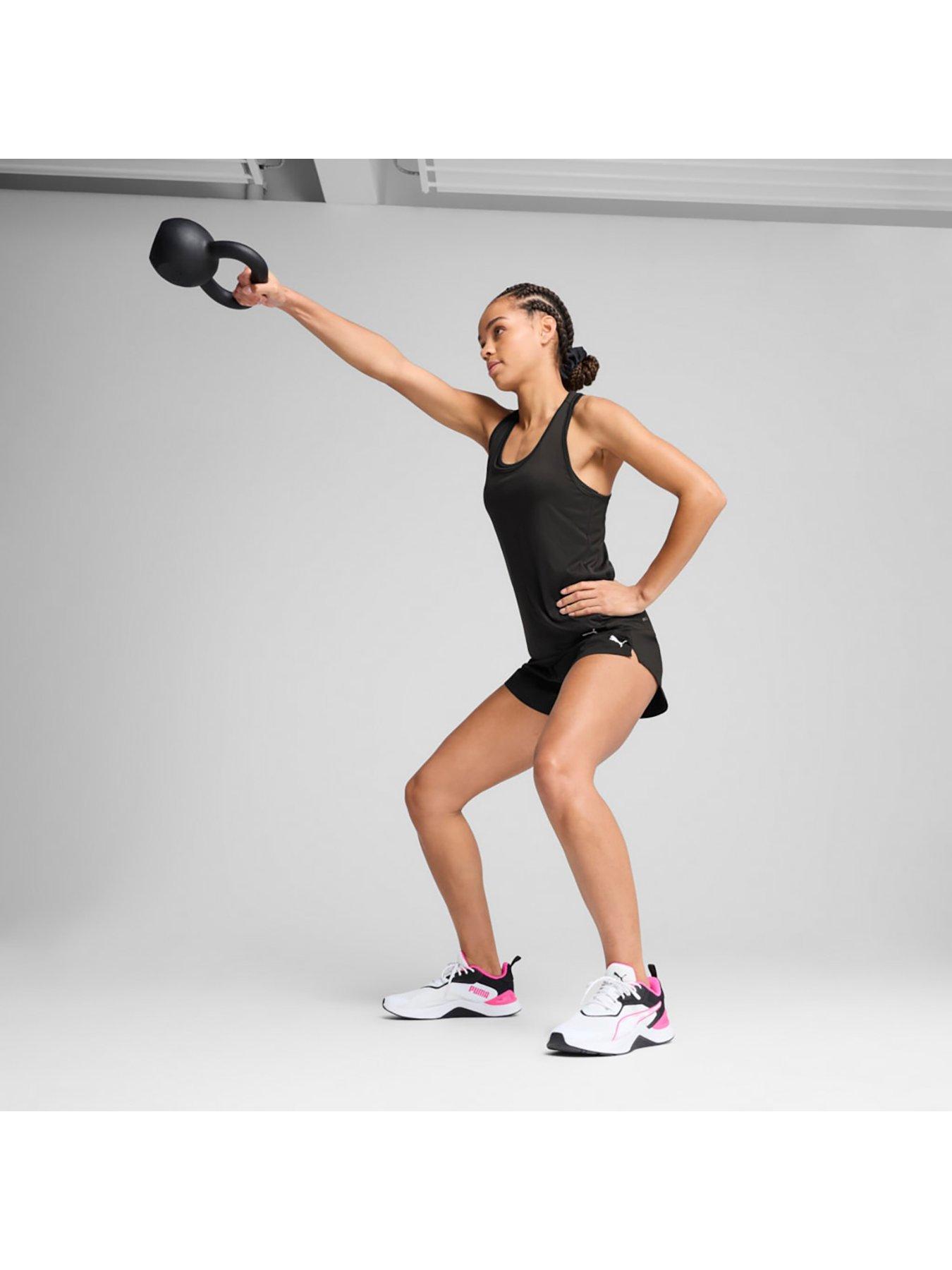Image 3 of 5 of Puma Womens Training Essential Racerback Tank - Black