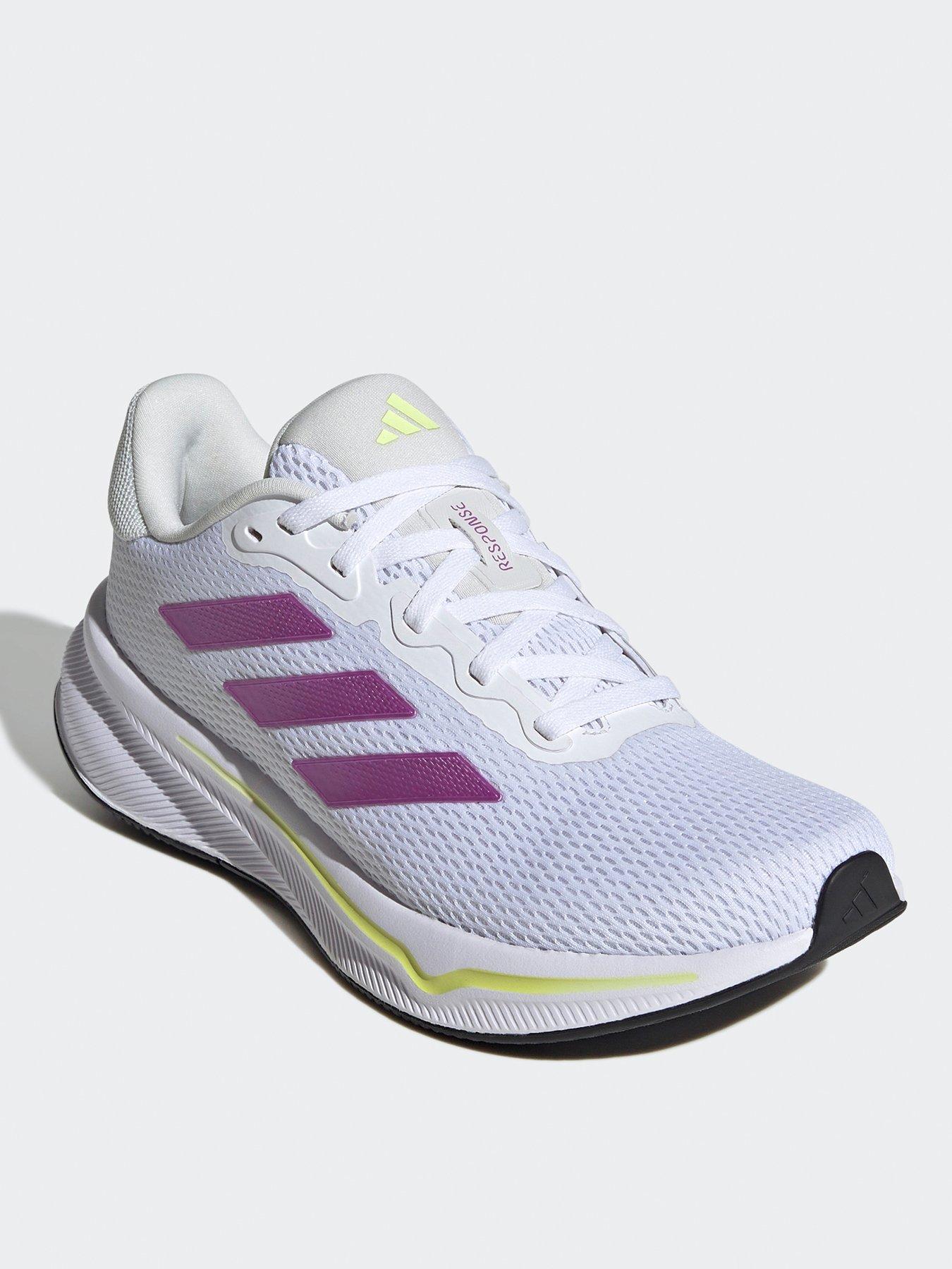 Image 2 of 7 of adidas Womens Running Response Trainers - White/Purple