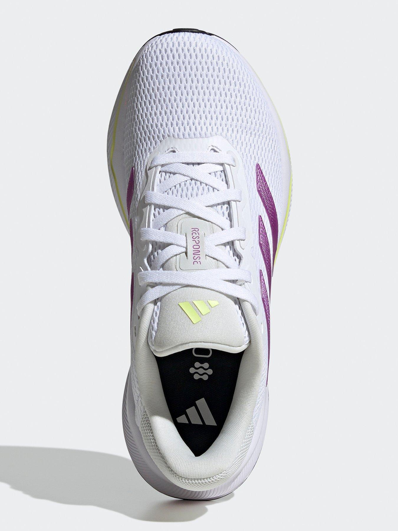 Image 4 of 7 of adidas Womens Running Response Trainers - White/Purple
