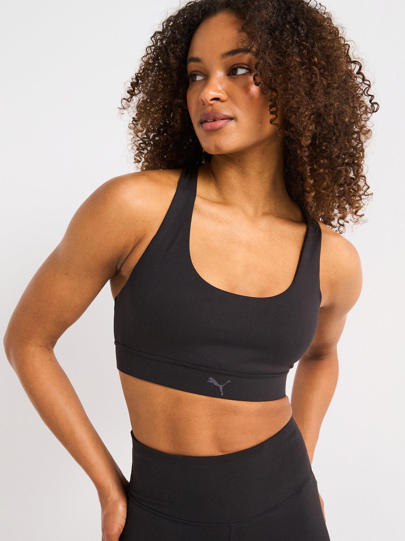 Image 1 of 4 of Puma Womens Training Evolve Mid Impact Bra - Black