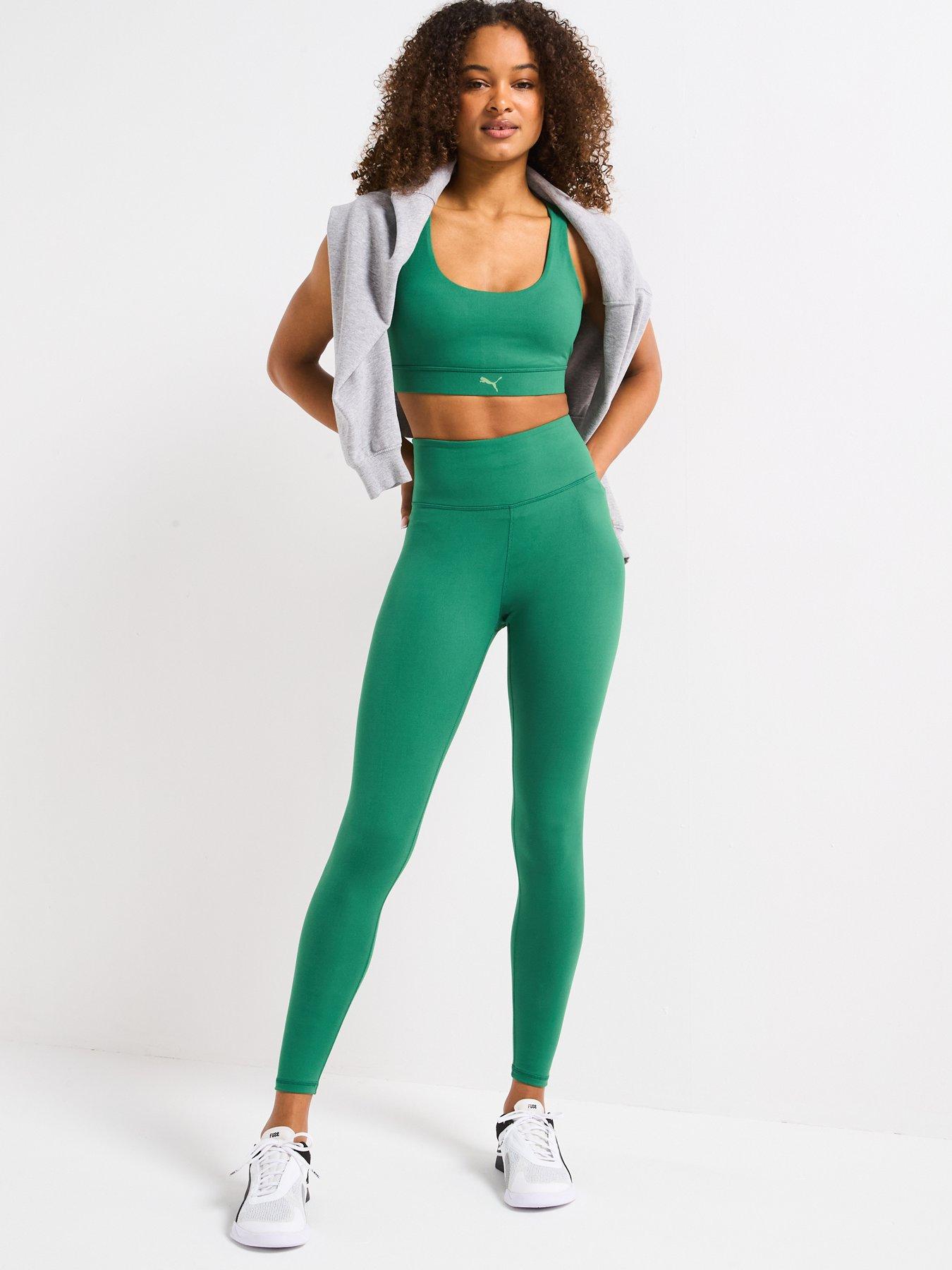 Image 3 of 4 of Puma Womens Training Evolve Mid Impact Bra - Green