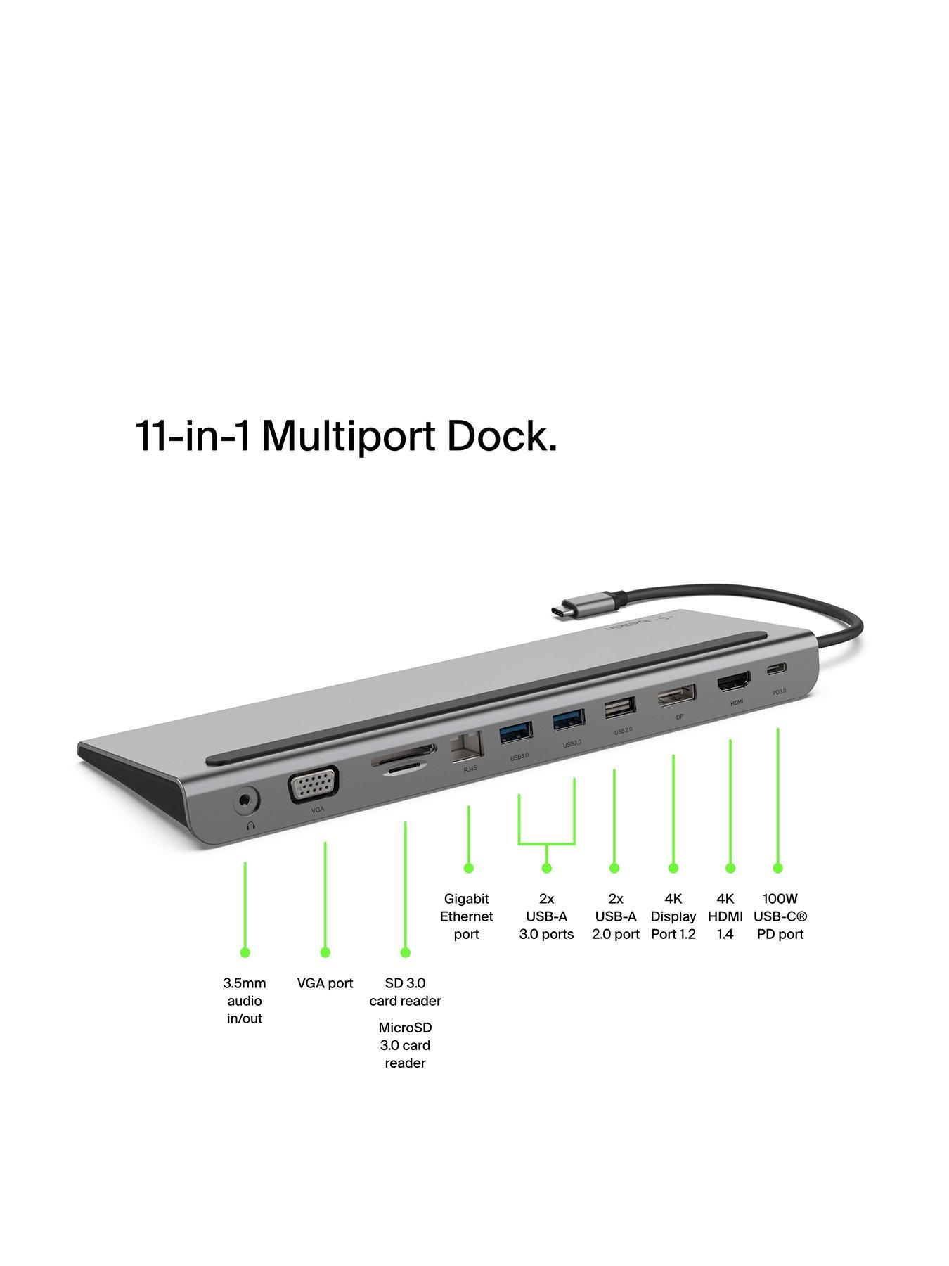Image 3 of 7 of Belkin Belkin USB-C Hub 11-in-1 MultiPort Adapter Dock with 4K HDMI