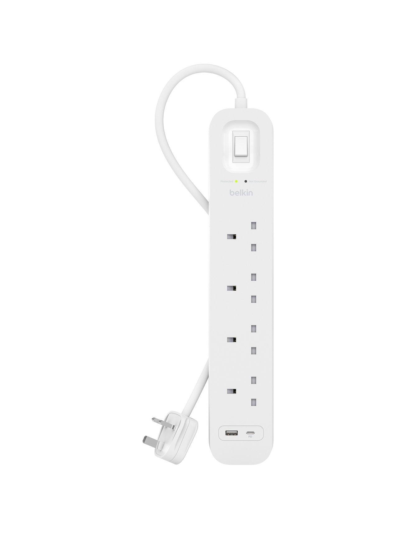 Belkin Belkin 4 Socket 2m USB A  &  C Surge Protected Extension Lead