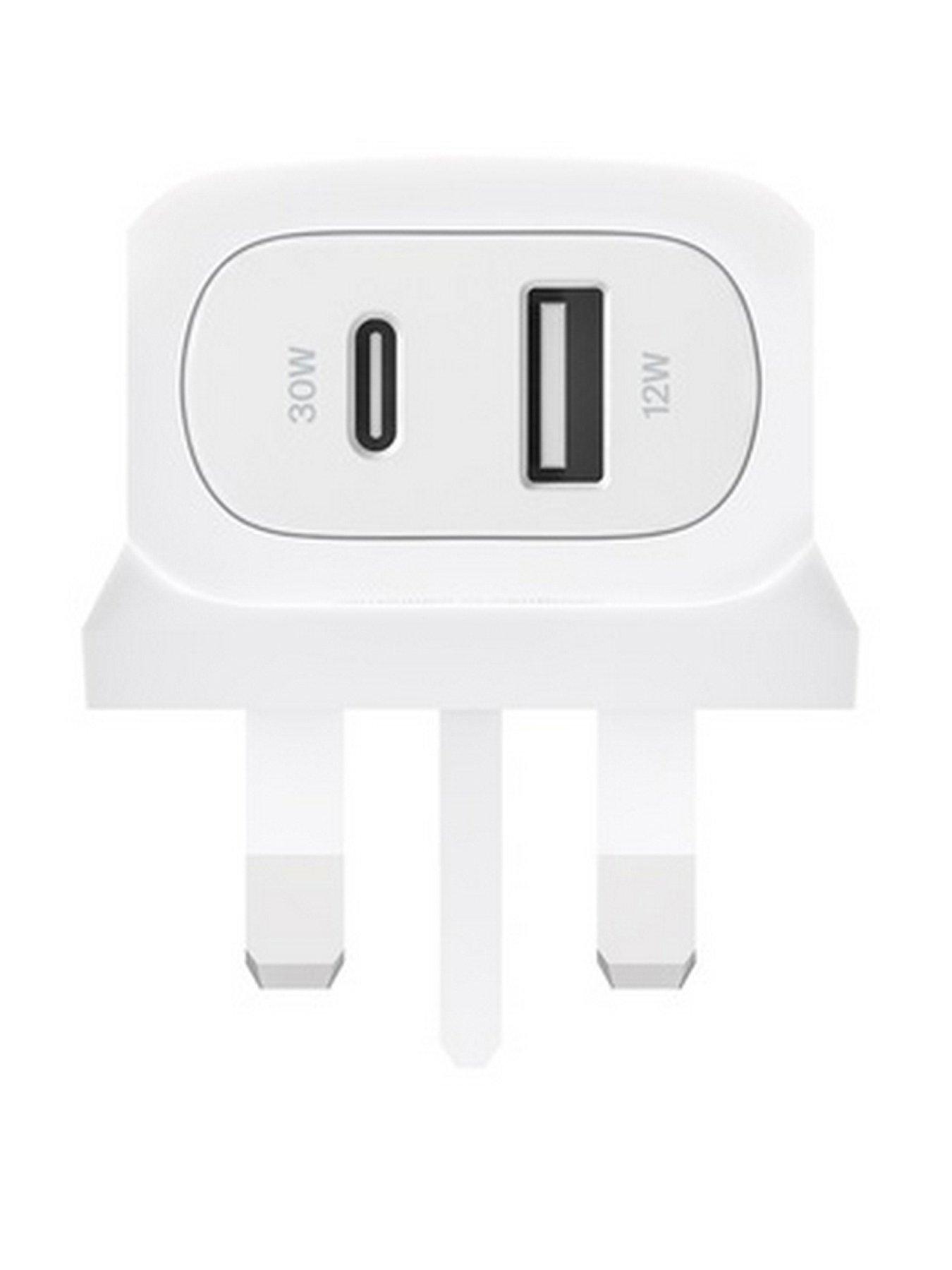 Image 3 of 5 of Belkin Belkin 42W USB-C and USB-A Dual Port Charger - White
