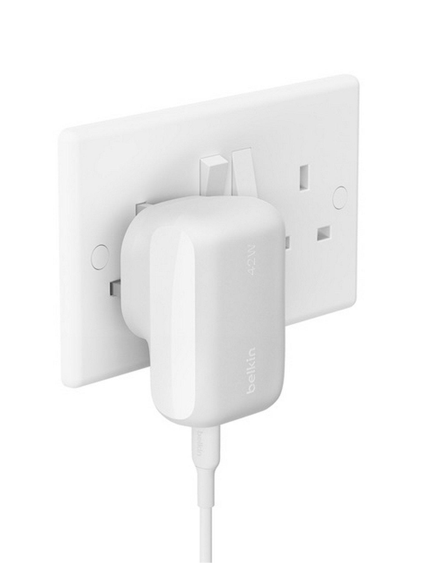 Image 5 of 5 of Belkin Belkin 42W USB-C and USB-A Dual Port Charger - White