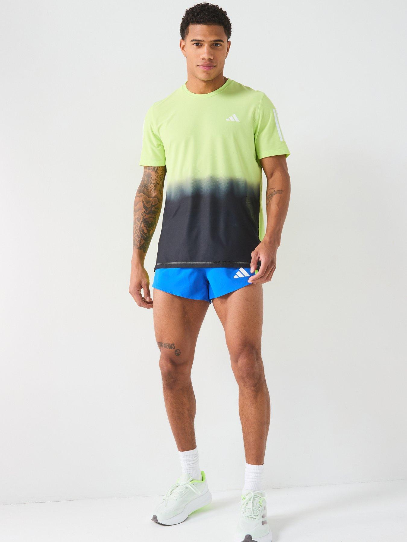 Image 3 of 4 of adidas Mens Running Own The Run Colour Block T-Shirt - Green