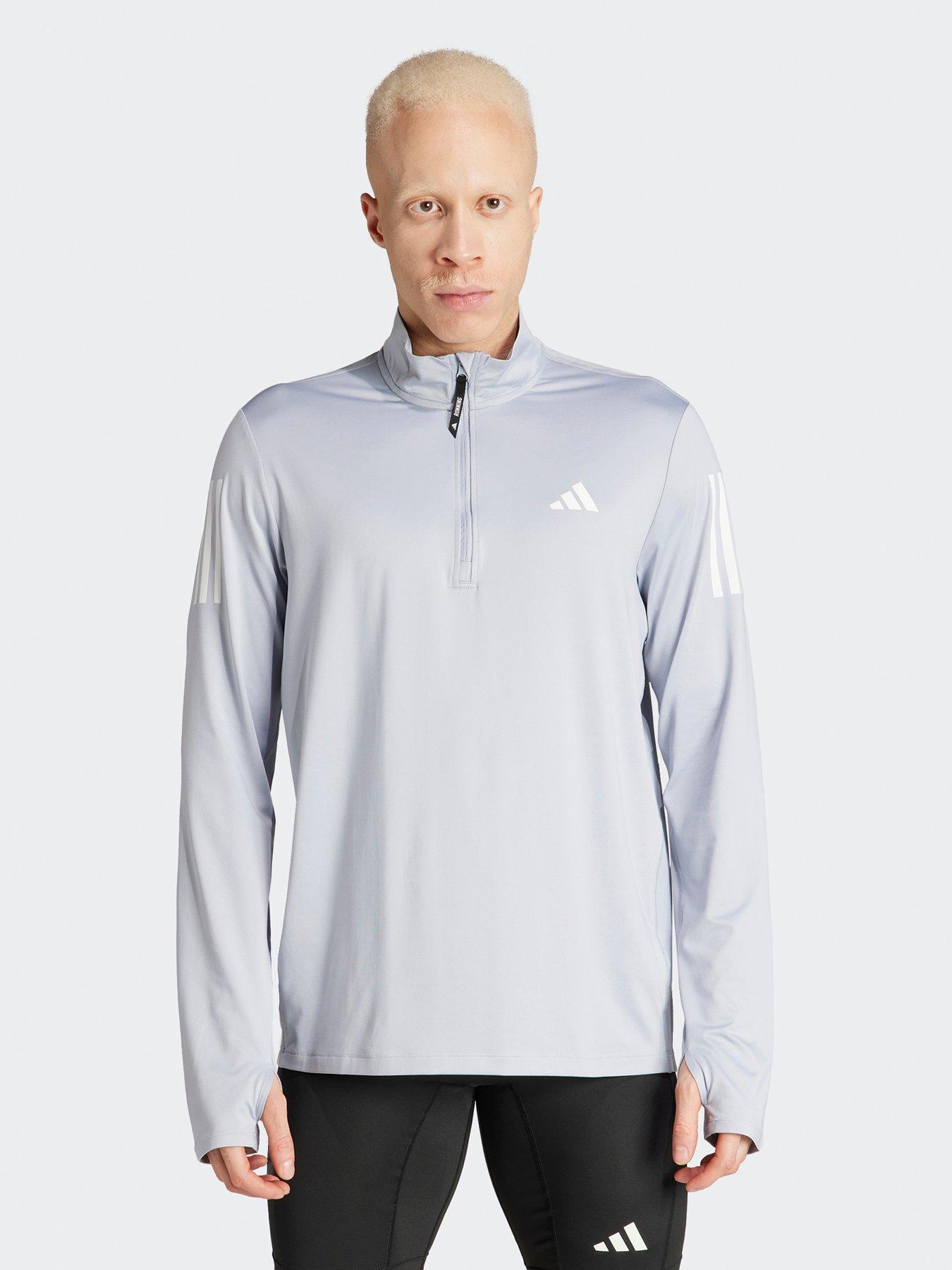 adidas Men's Running Own The Run 1/2 Zip Top - Halo Silver