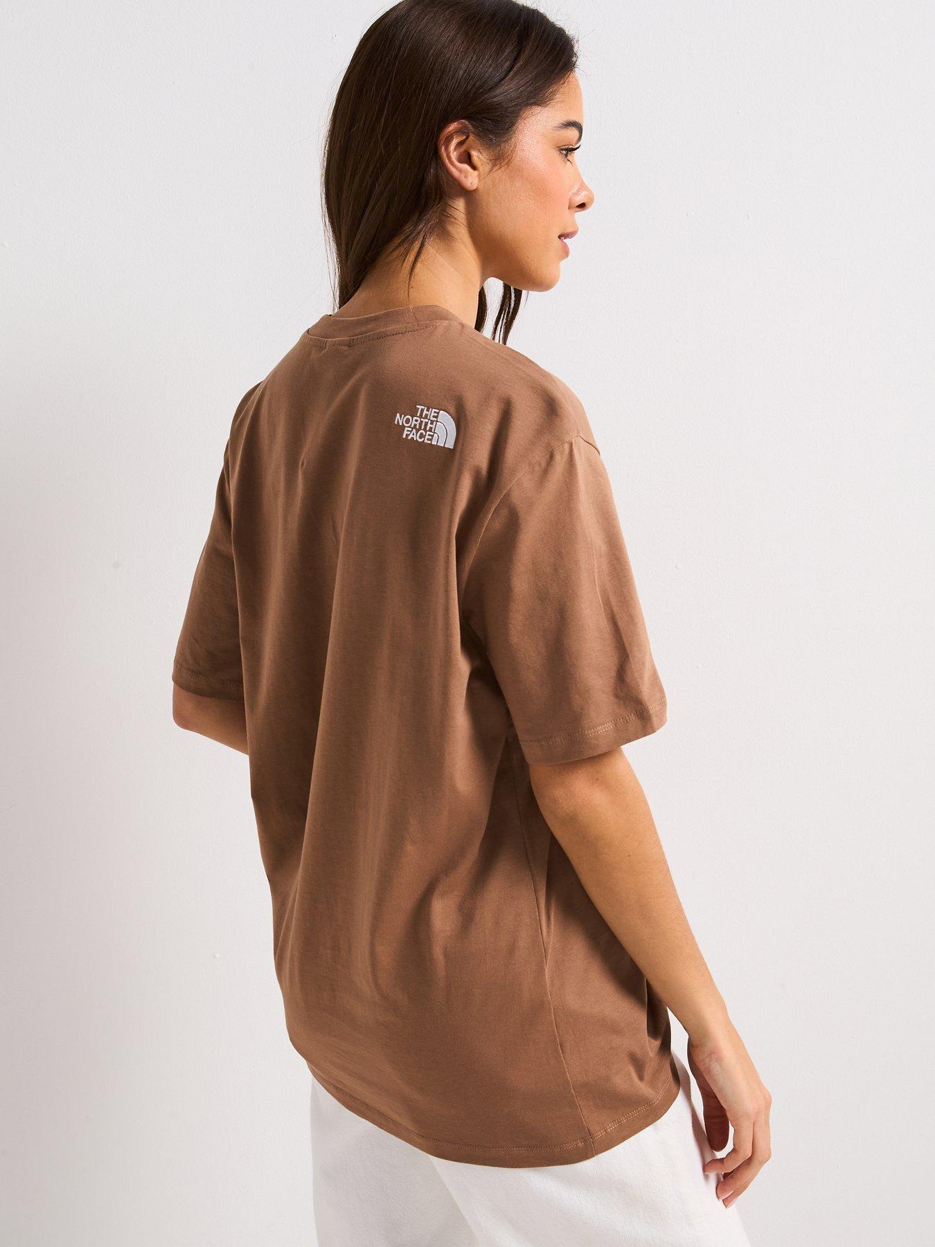 the-north-face-womens-short-sleeve-essential-oversized-tee-brownstillFront