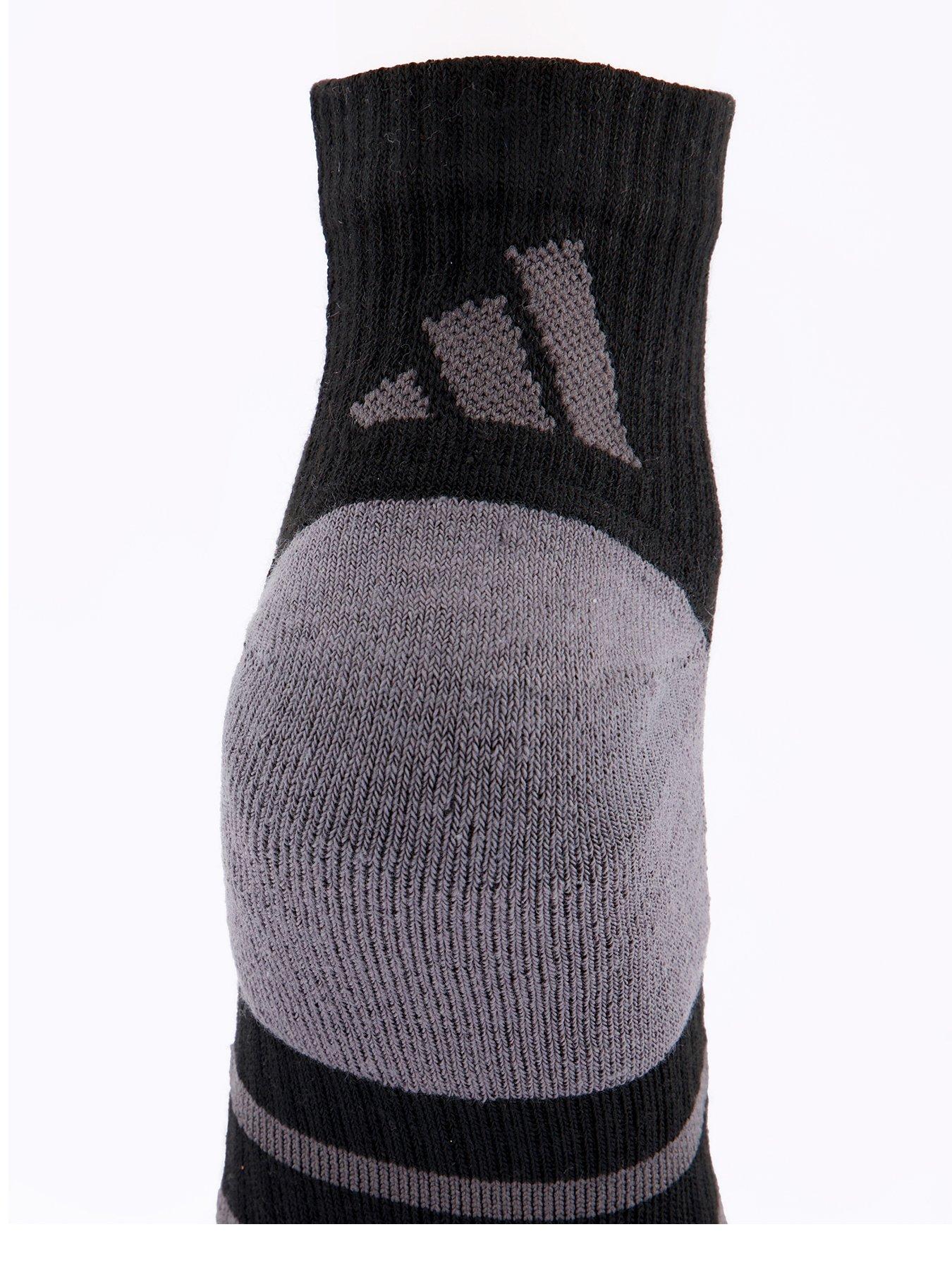 Image 3 of 4 of adidas Unisex Training Essential Quarter Socks 3 Pack - Black/Grey Six